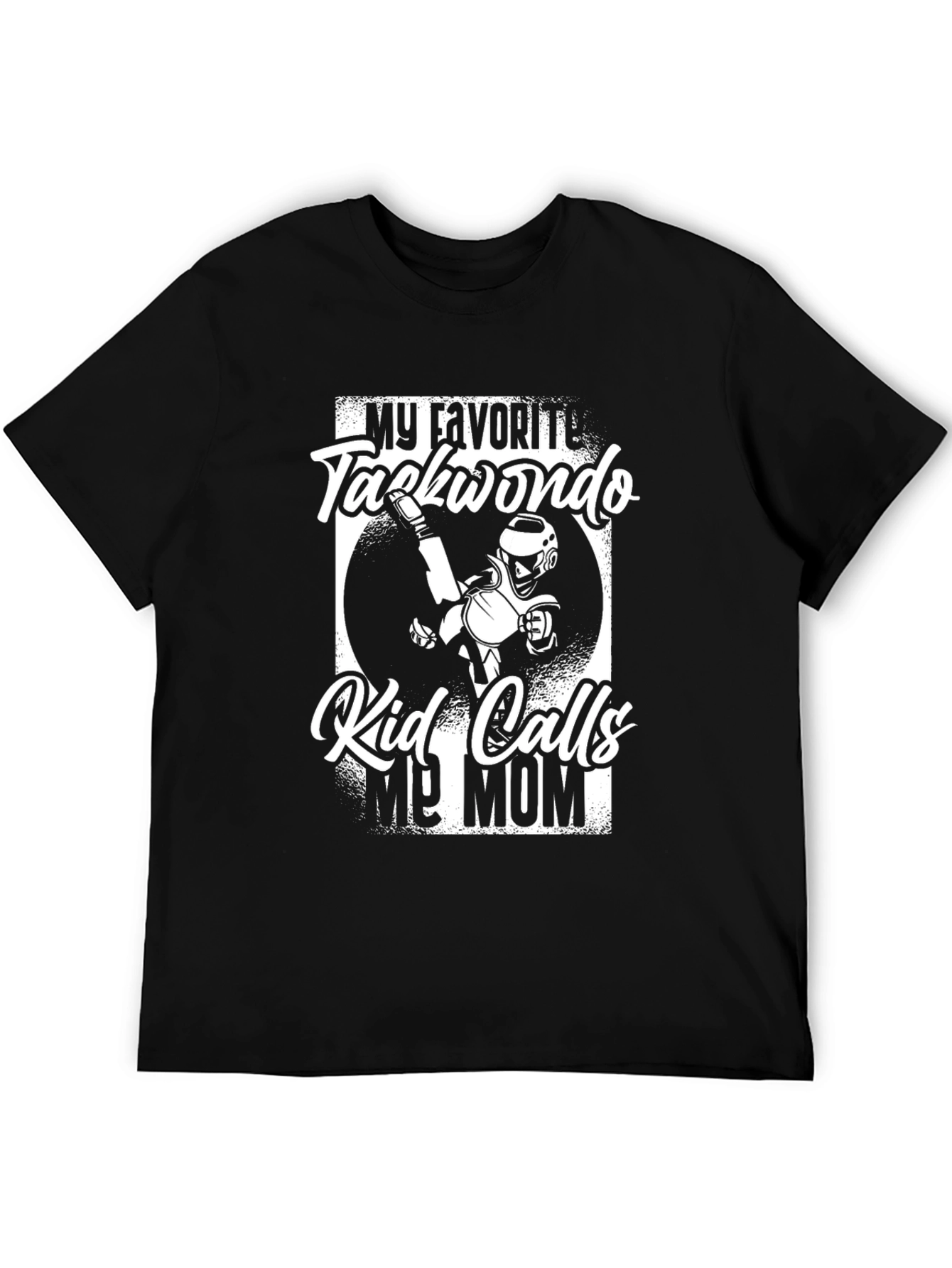 Black Taekwondo Mom T-Shirt view 5