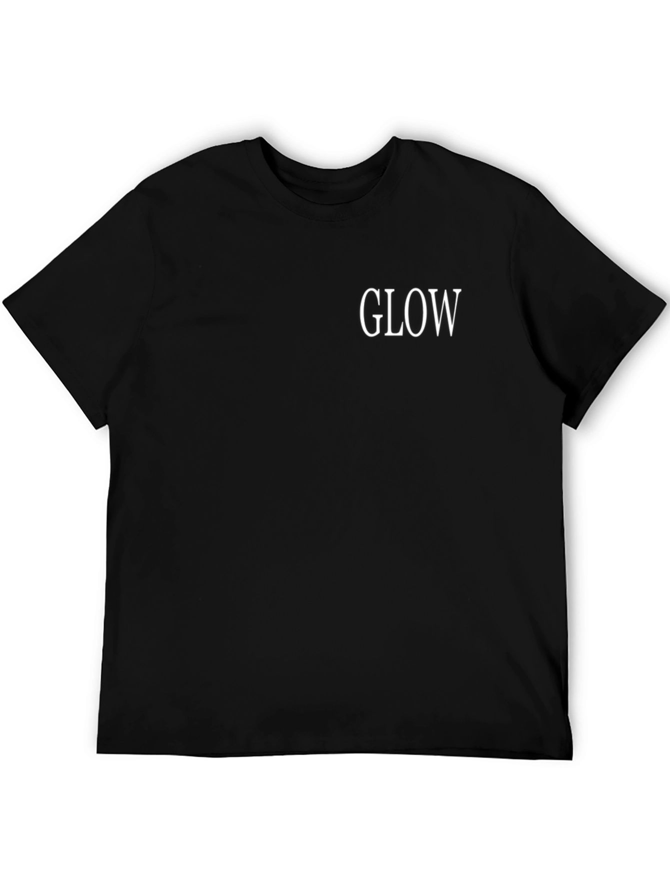 Black Men's Black "GLOW" Graphic T-Shirt view 5