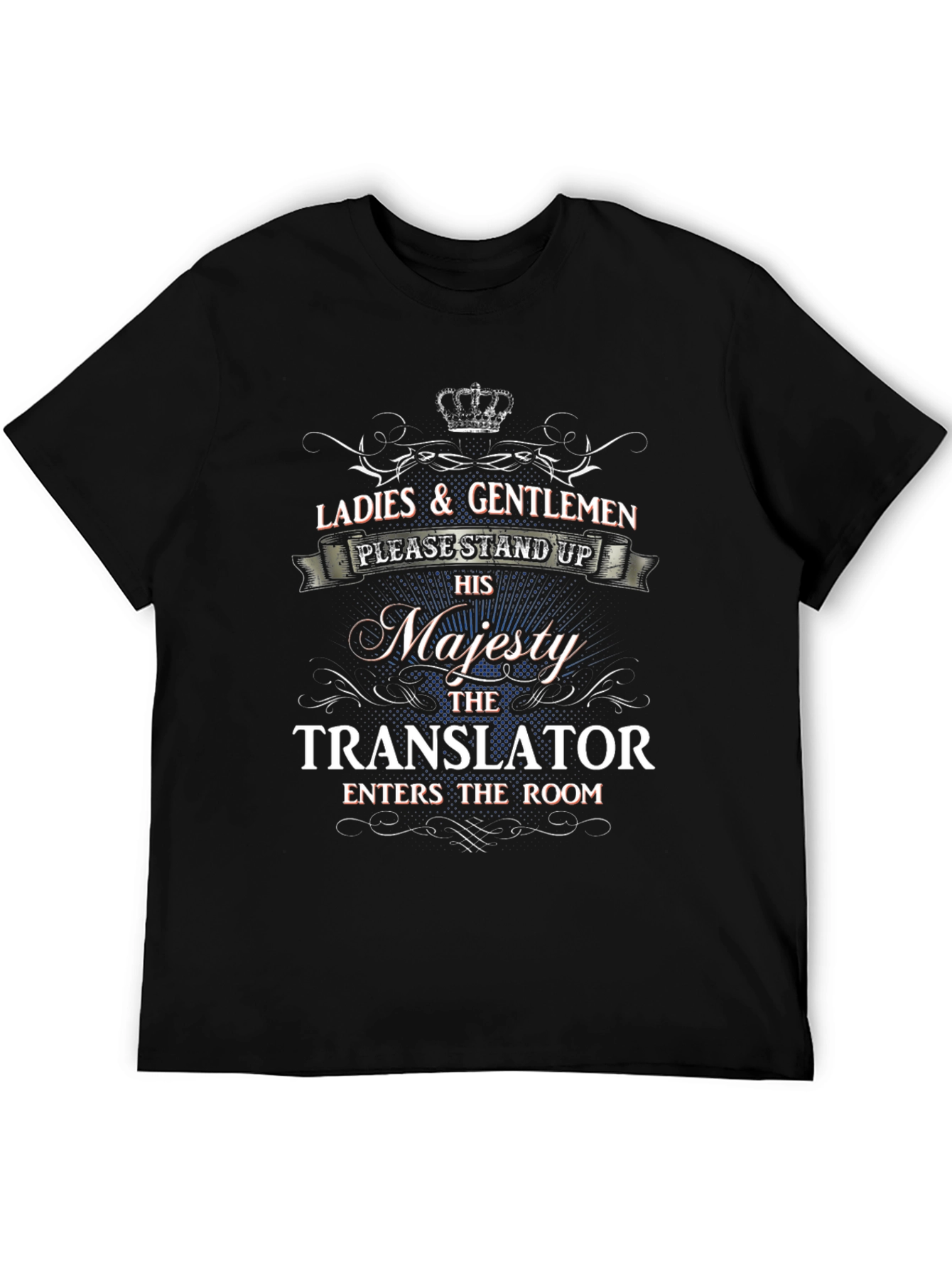 Black Translator Majesty T-Shirt - Novelty Gift view 5