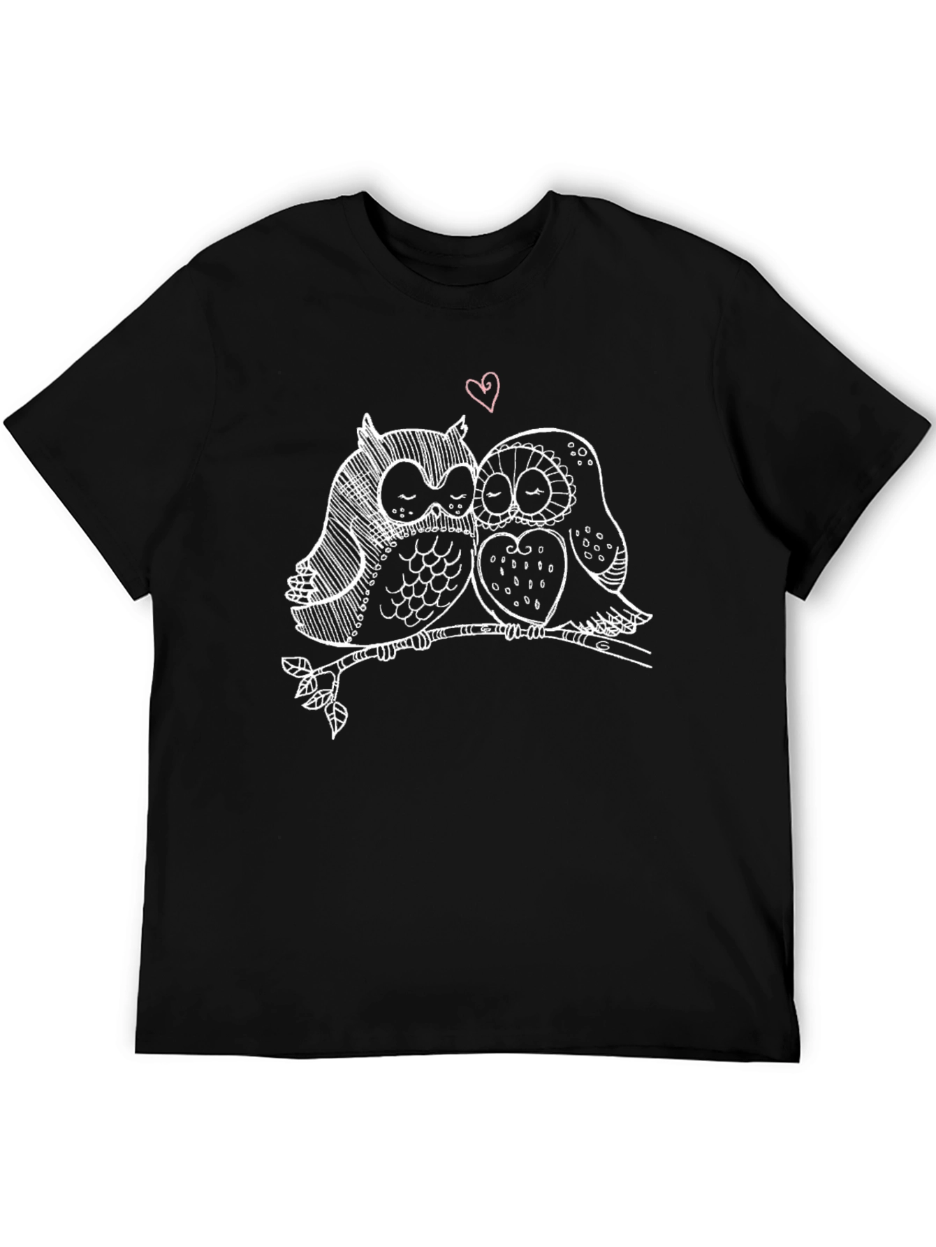 Black Owl Love Graphic T-Shirt - Stylish Unisex Tee view 5