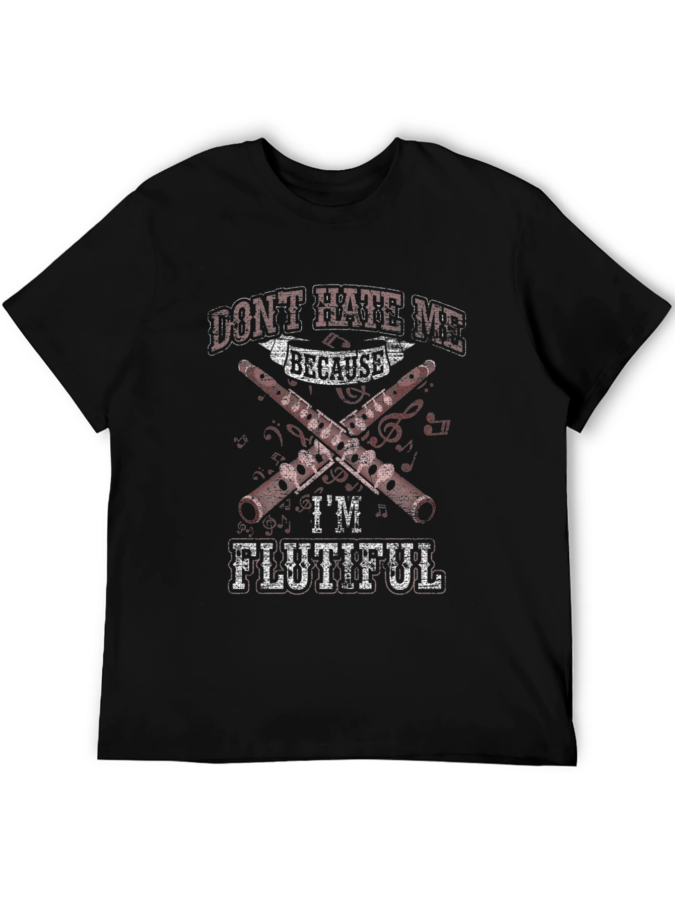 Black Don't Hate Me Because I'm Flutiful T-Shirt view 5