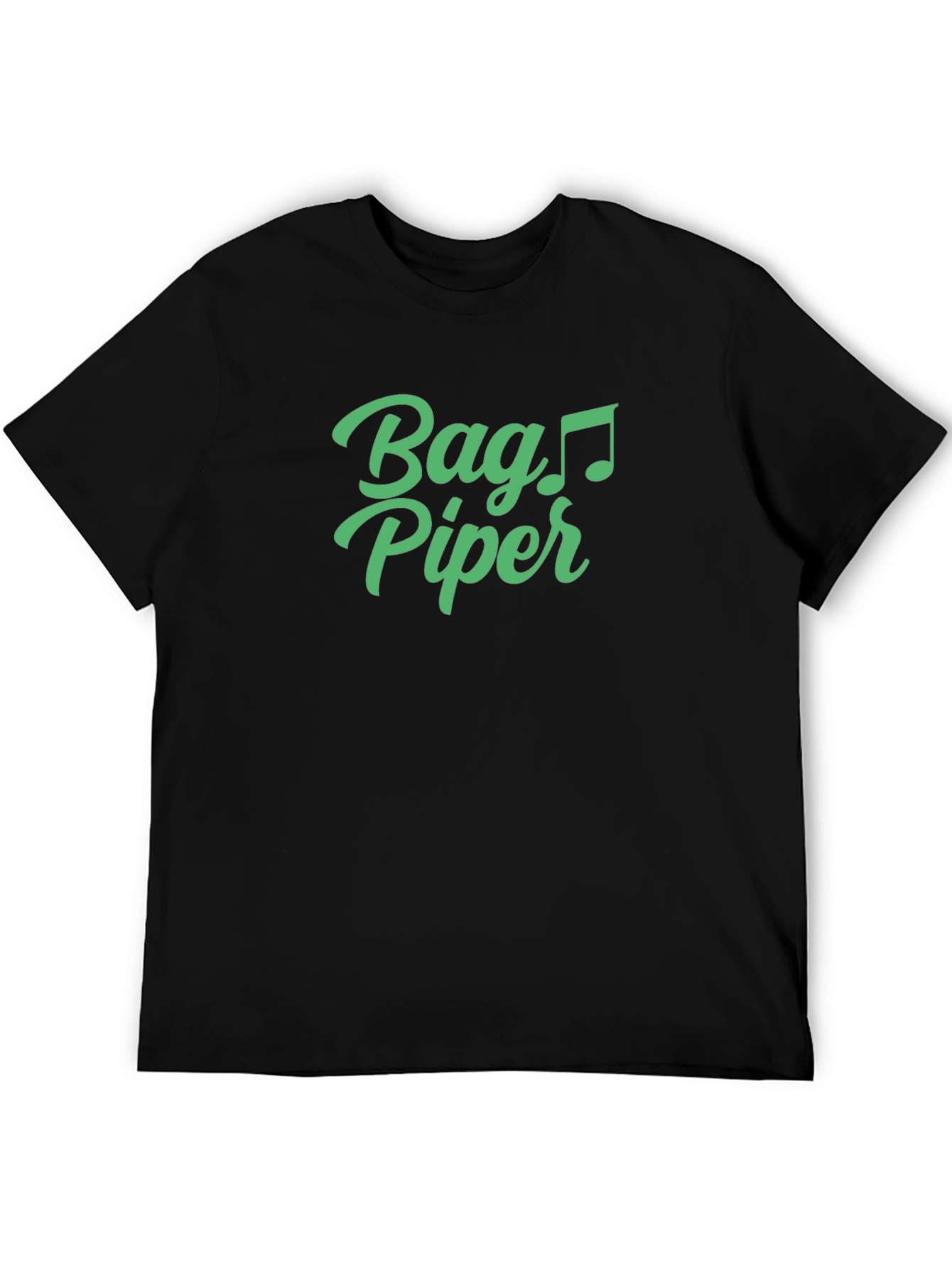 Black Bagpiper T-Shirt - Music Lover's Tee view 5