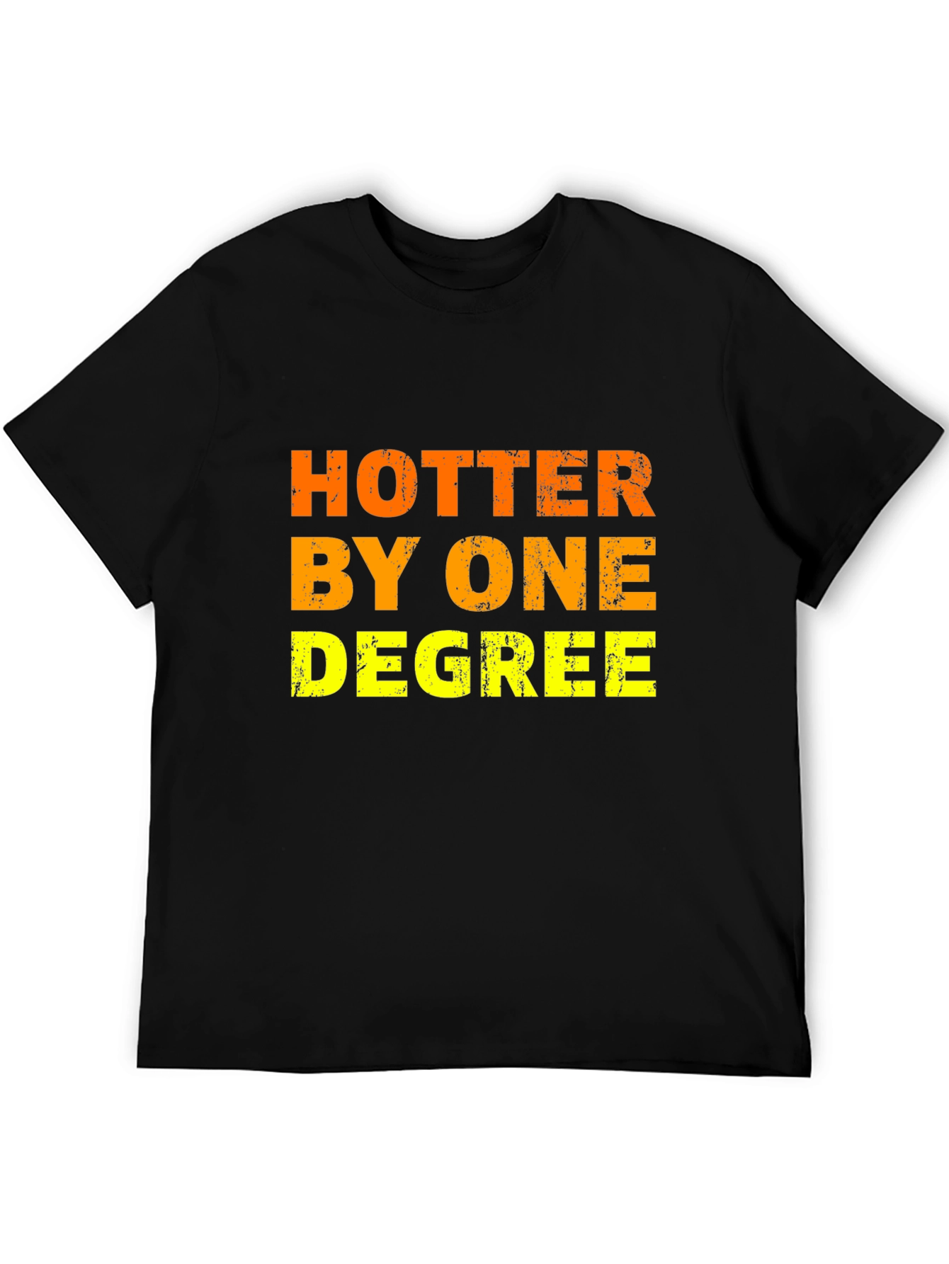 Black Hotter By One Degree Men's Black T-Shirt view 5