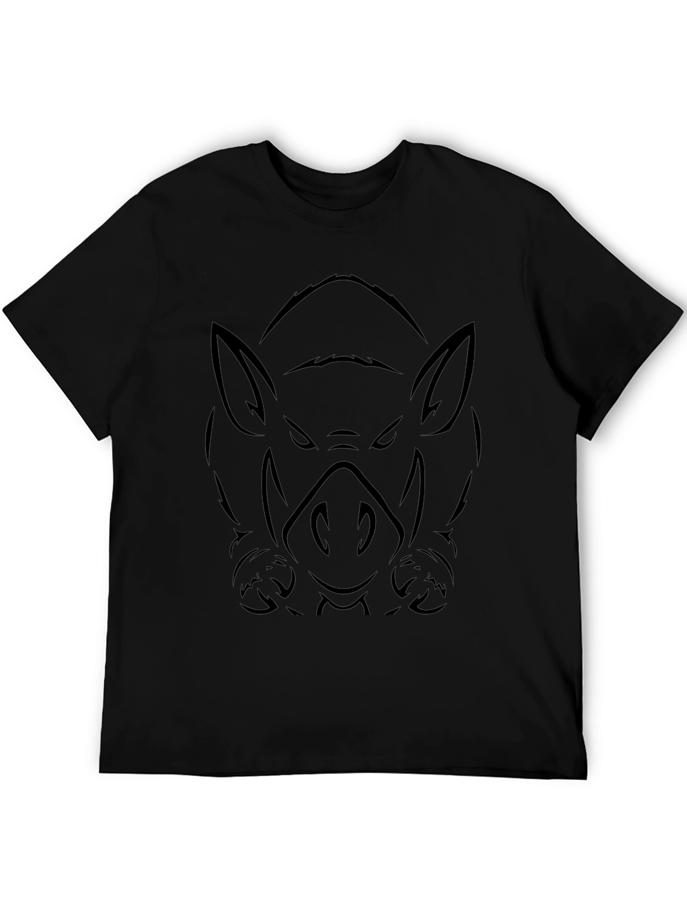 Black Men's Black Boar Graphic Tee view 5