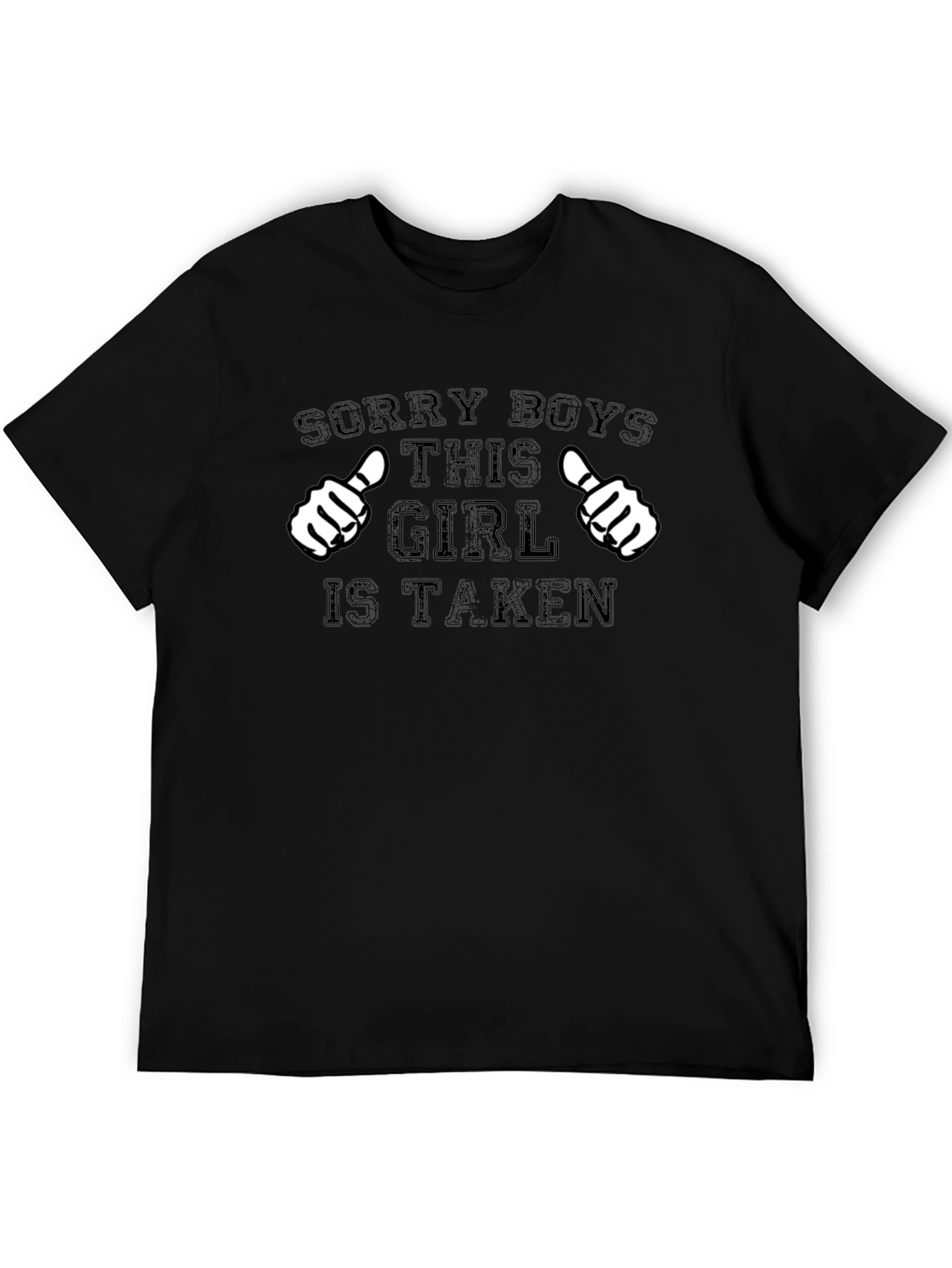 Black Sorry Boys This Girl Is Taken Black T-Shirt view 5