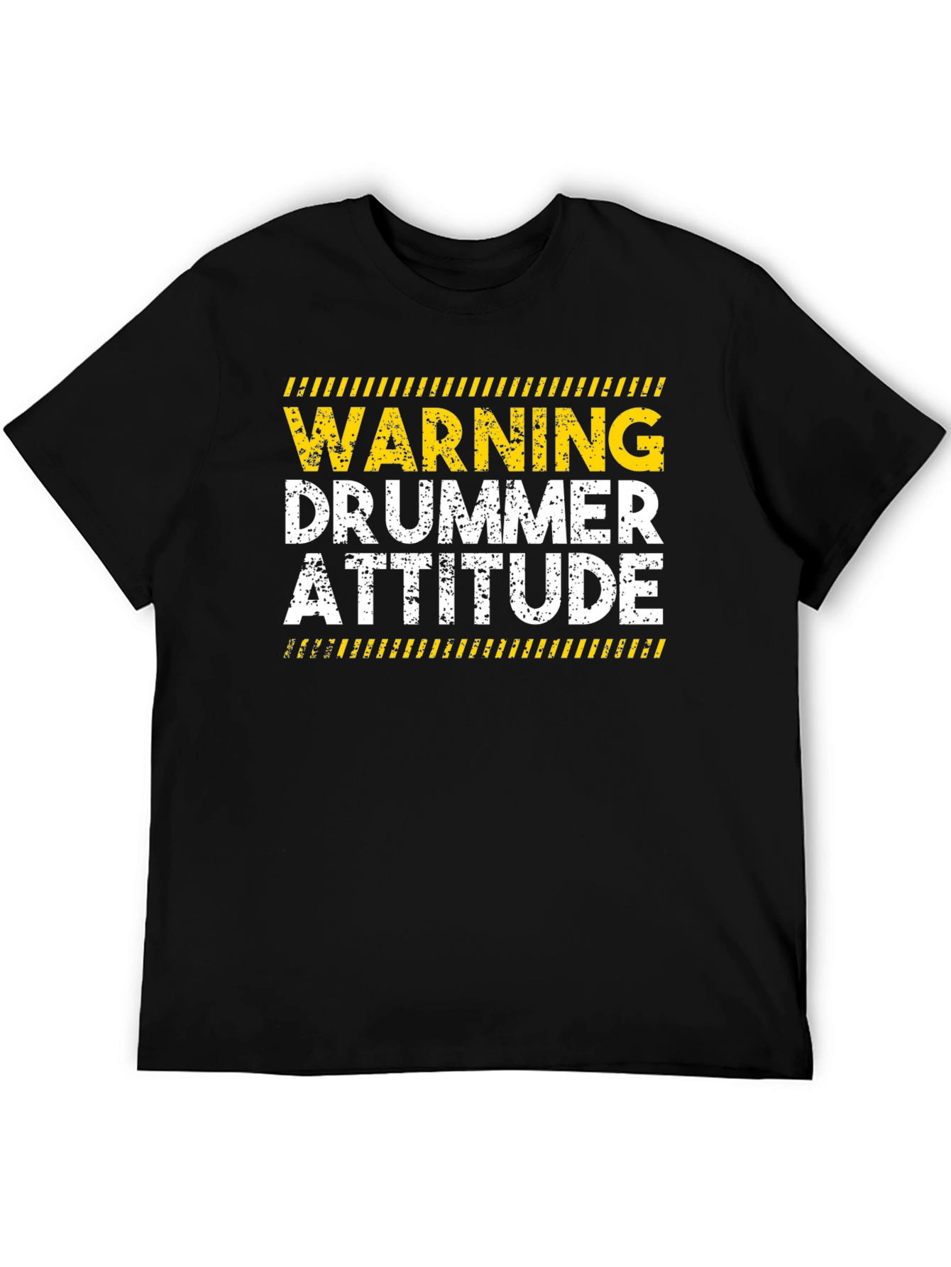 Black Warning Drummer Attitude T-Shirt view 5