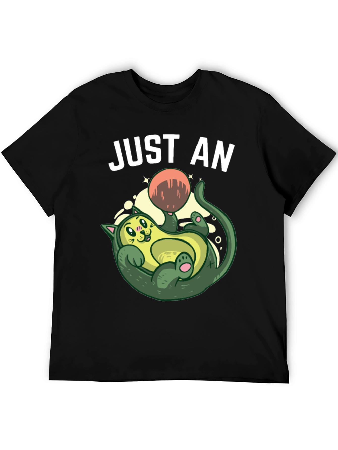 Black Avocado Cat T-Shirt - Funny Graphic Tee view 5