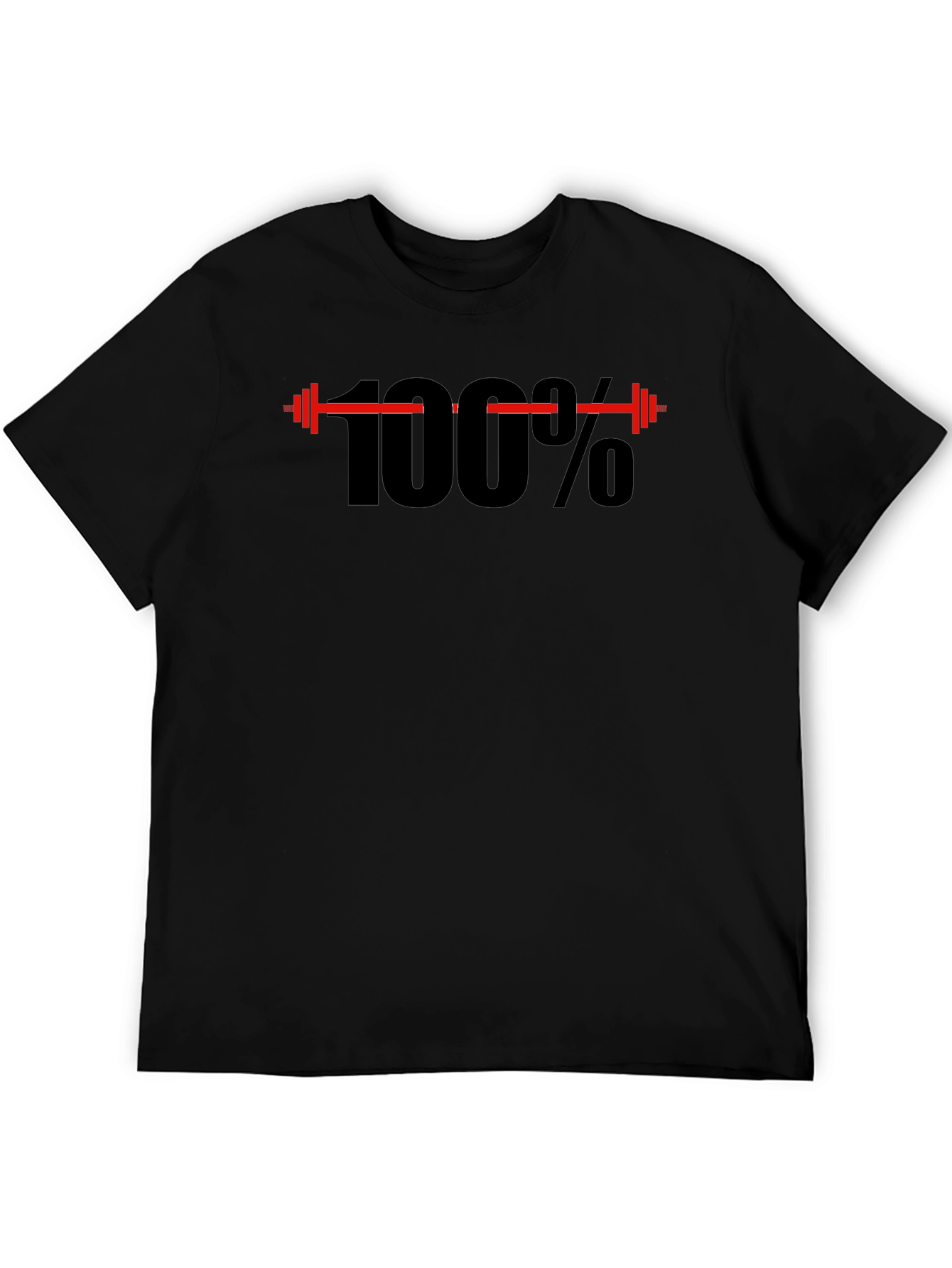 Black 100% Workout Black T-Shirt view 5