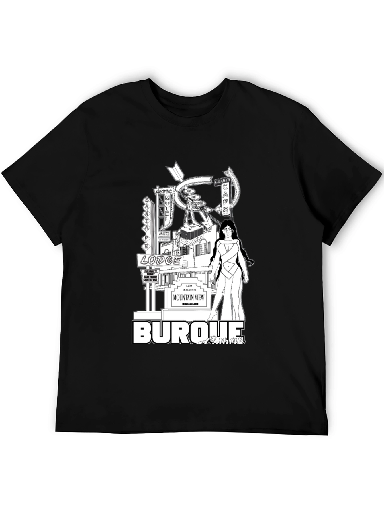 Retro Albuquerque Graphic Tee - Black Cotton T-Shirt - 5
