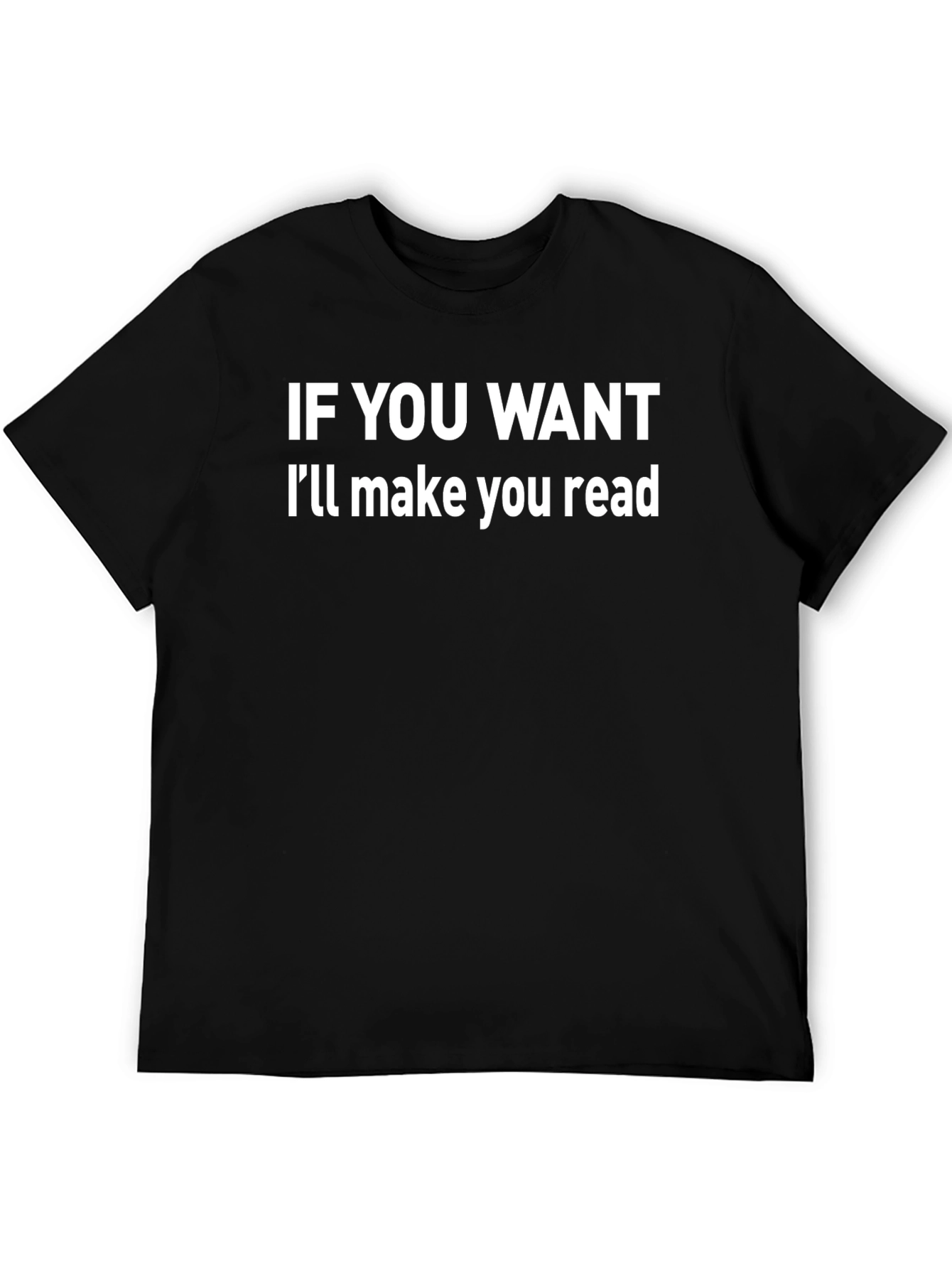 Black Funny "I'll Make You Read" Graphic T-Shirt view 5