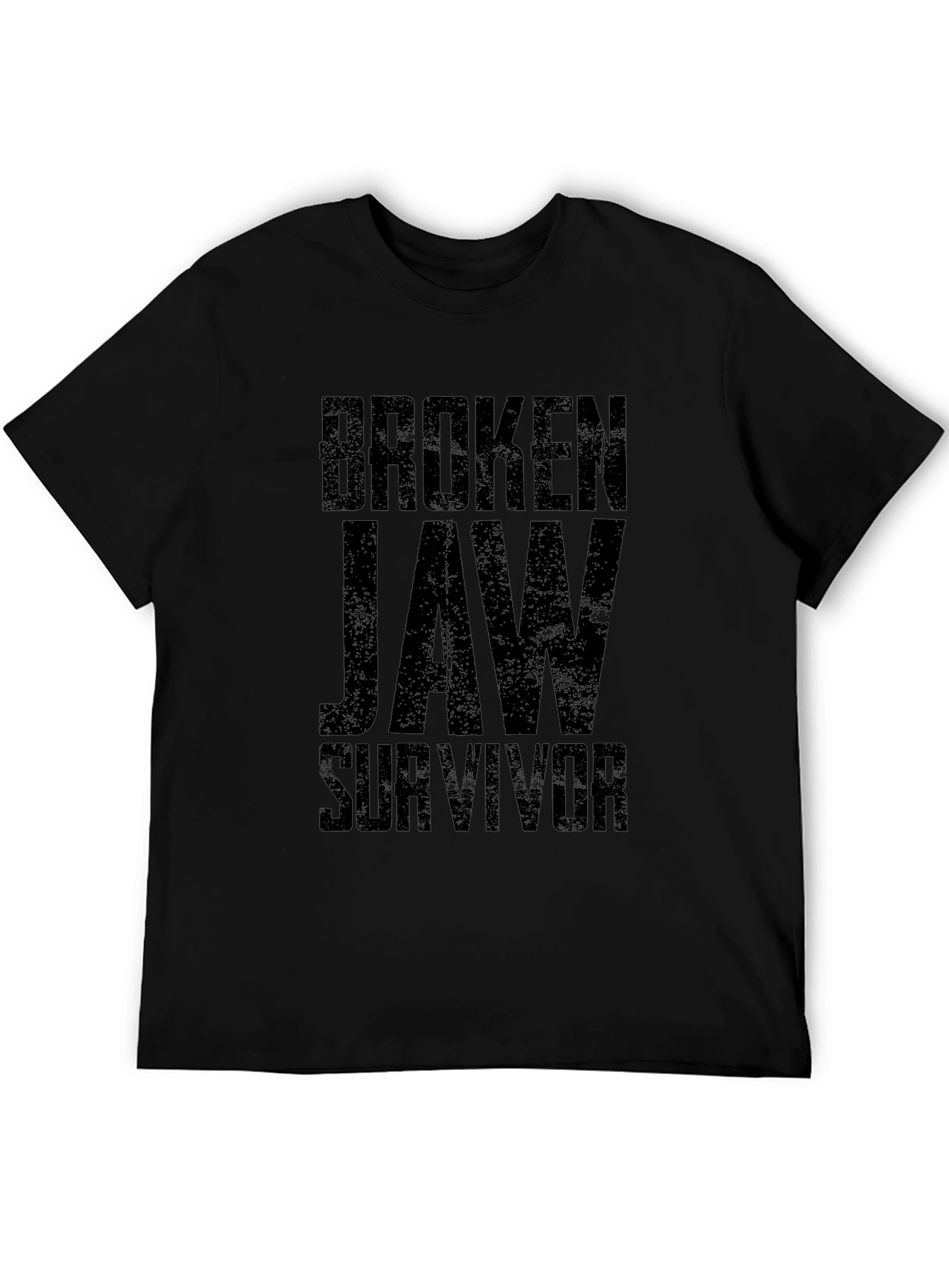 Black Broken Jaw Survivor Graphic Tee - Black Cotton Blend view 5