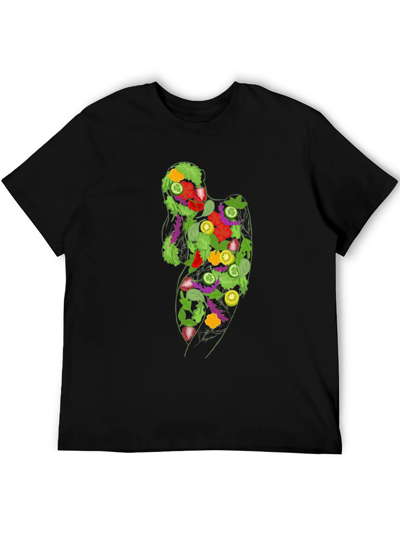 Salad Silhouette Graphic Tee - Eat Your Veggies! - 5