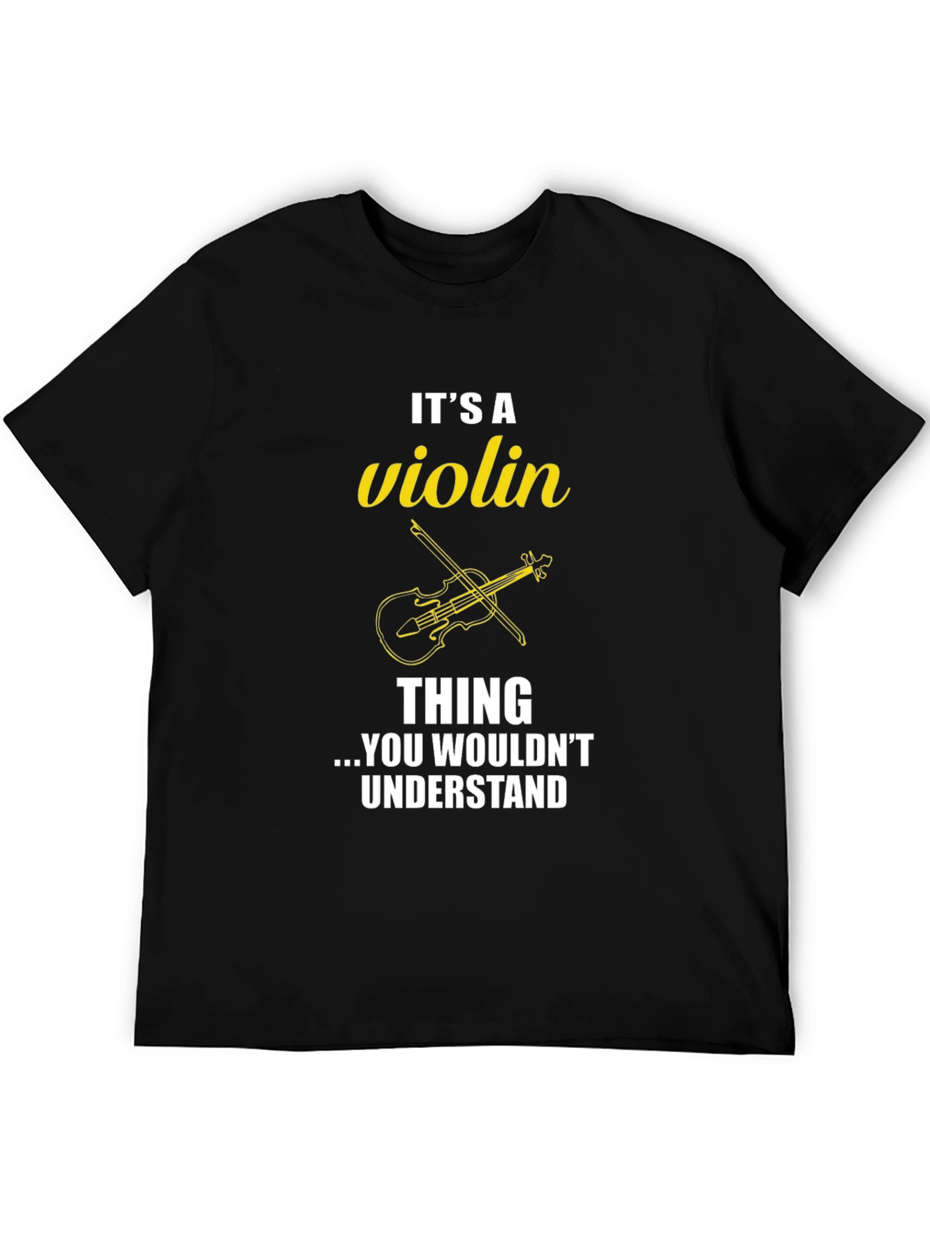 Black It's a Violin Thing T-Shirt view 5