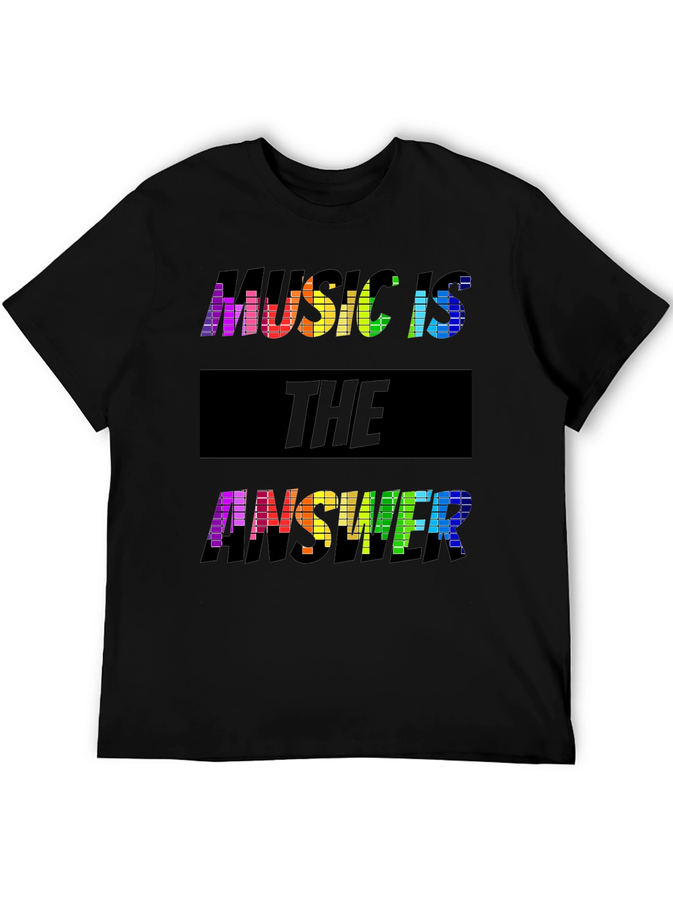 Black Music Is The Answer Graphic T-Shirt view 5