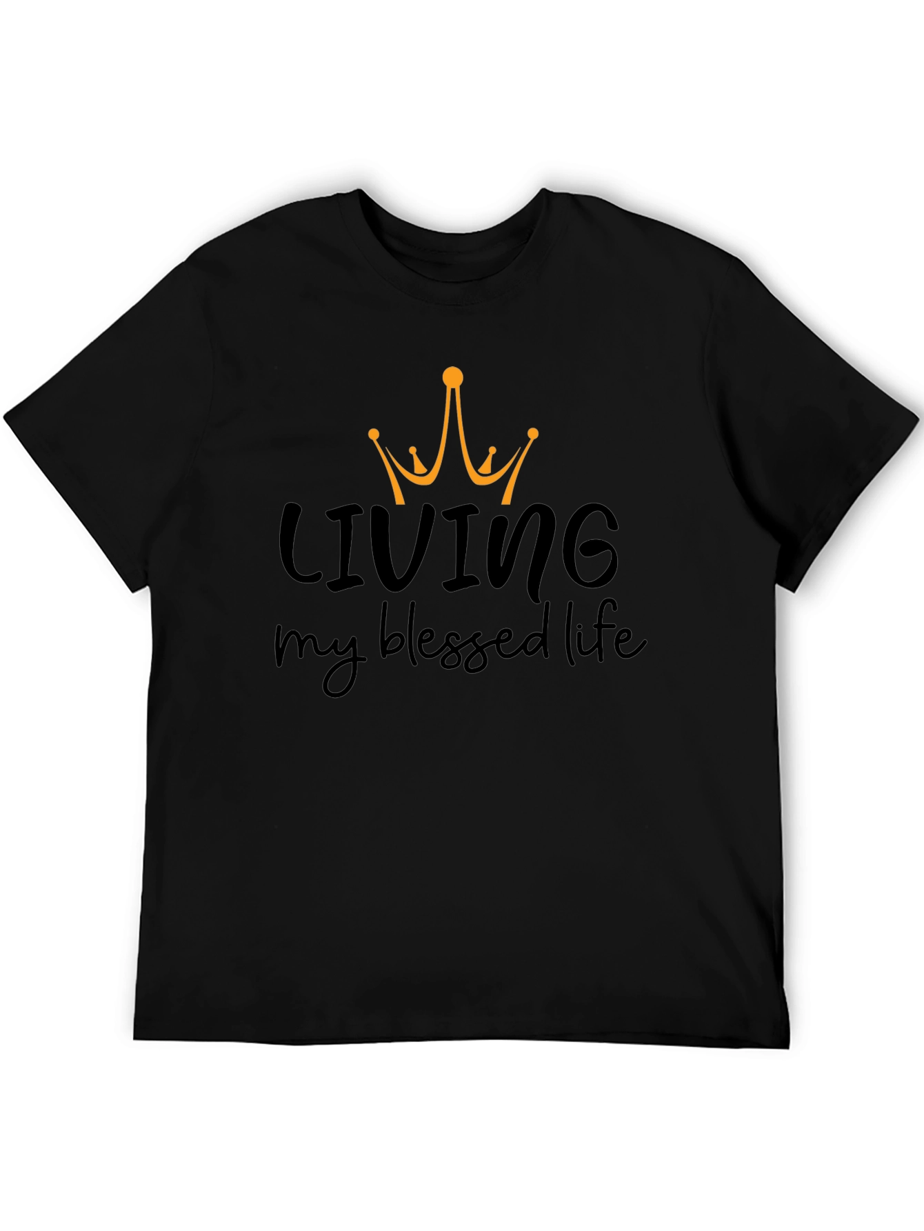 Black Living My Blessed Life Graphic Tee view 5