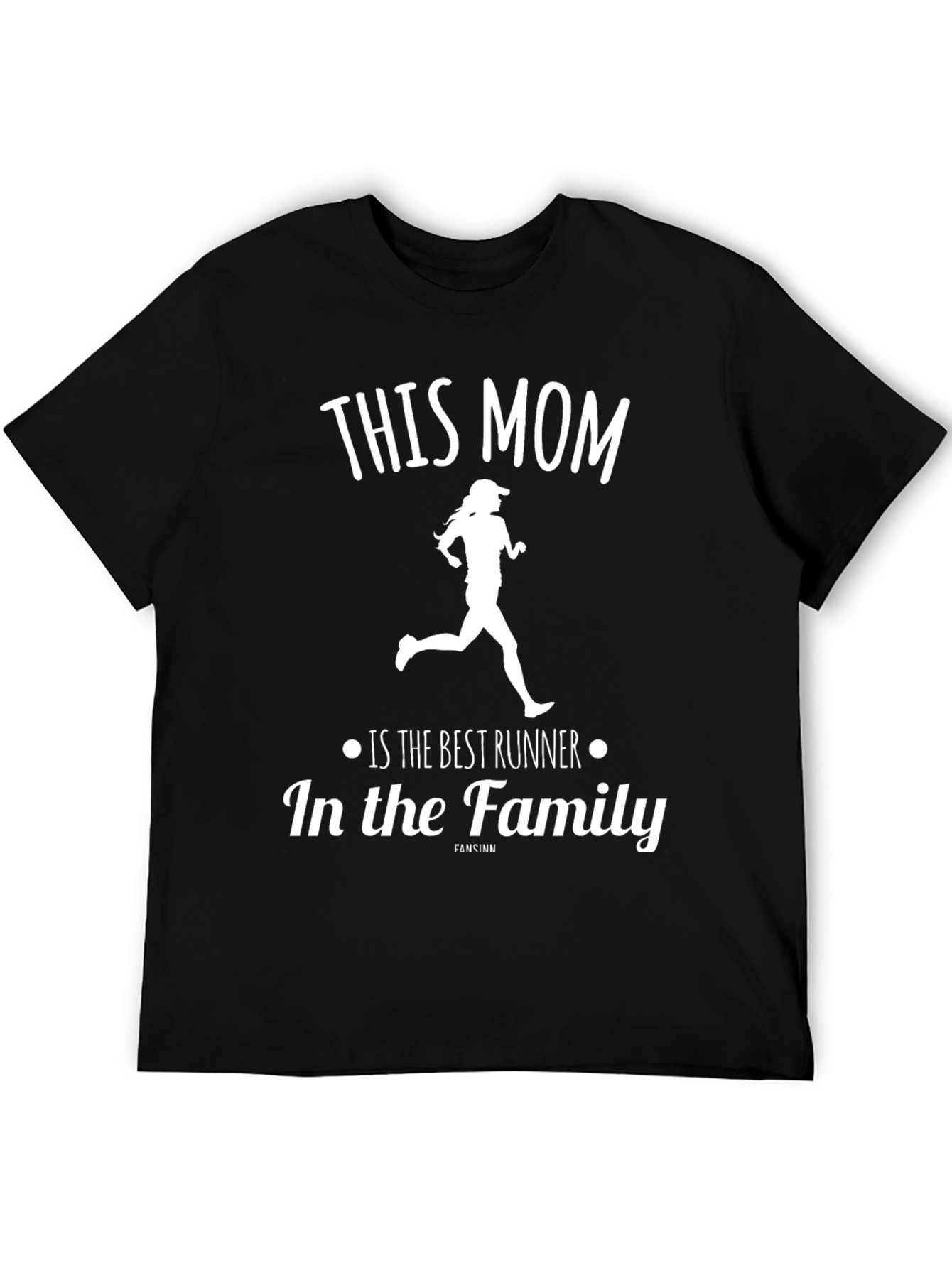 Black This Mom is the Best Runner Family T-Shirt view 5