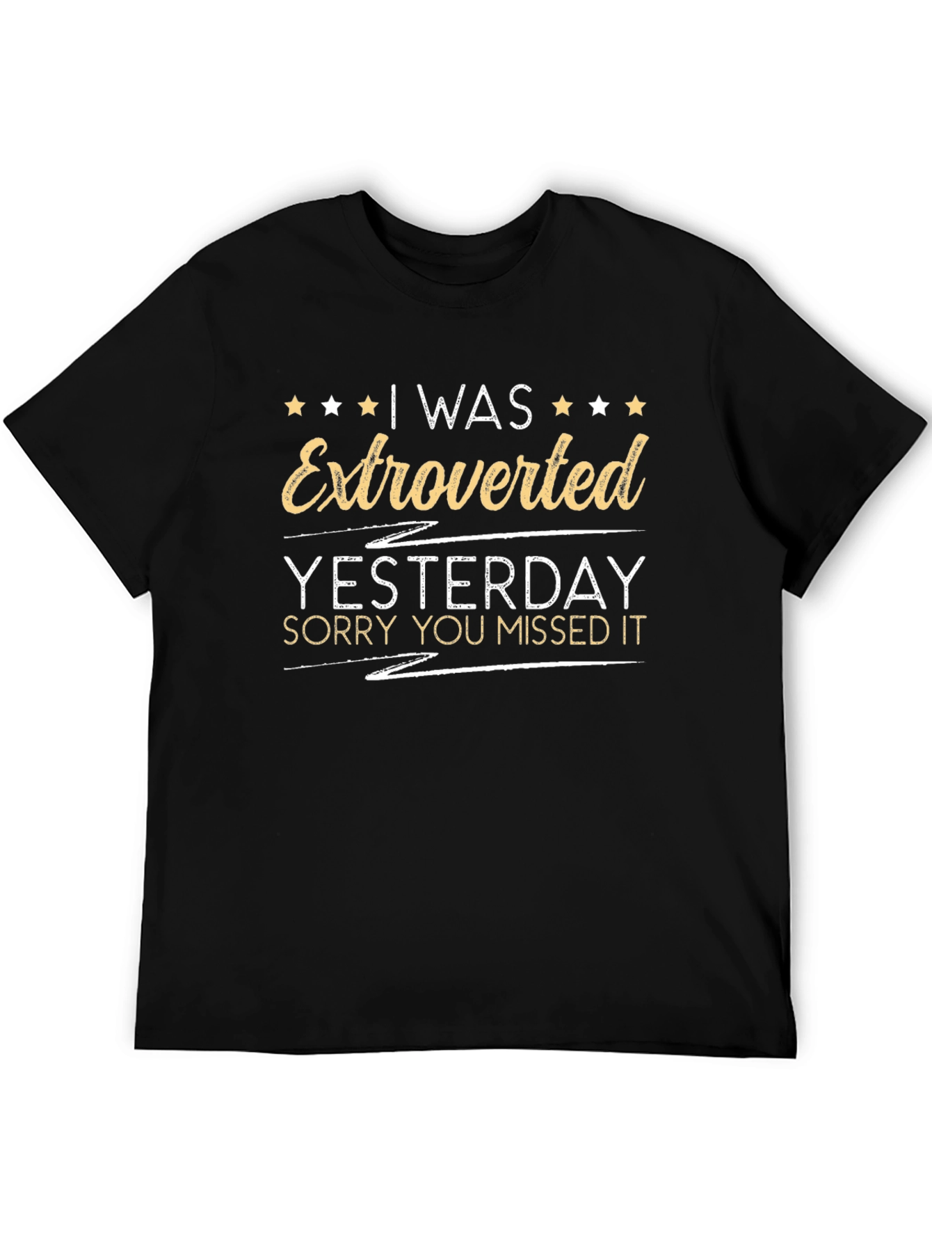 Black Introvert Humor T-Shirt view 5