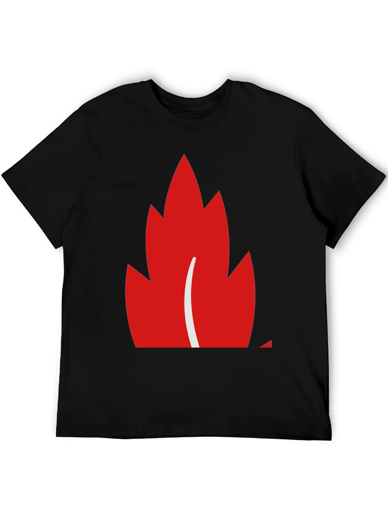 Black Maple Leaf Graphic Tee - Black Casual Shirt view 5