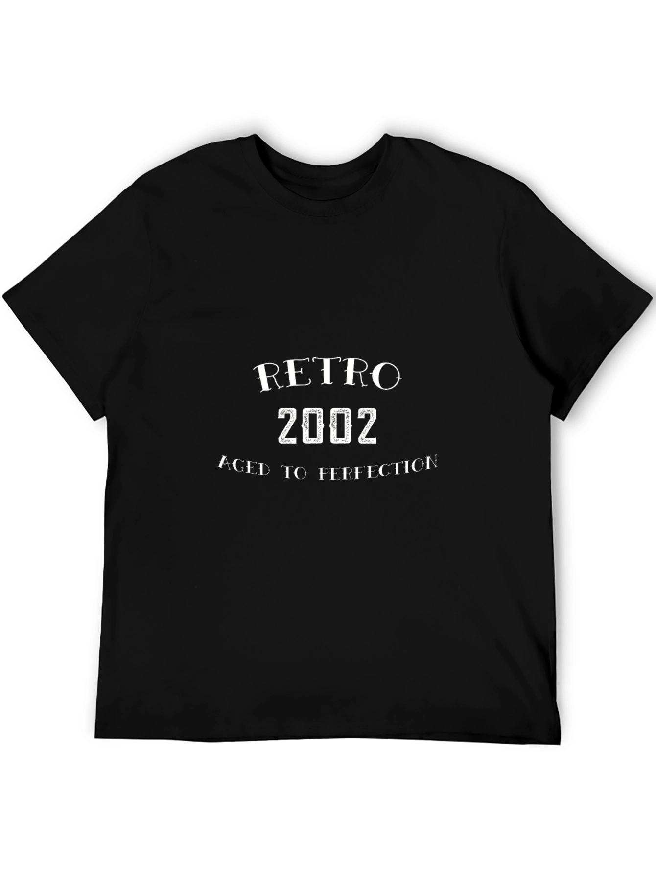 Black Retro 2002 Aged to Perfection Graphic Tee view 5