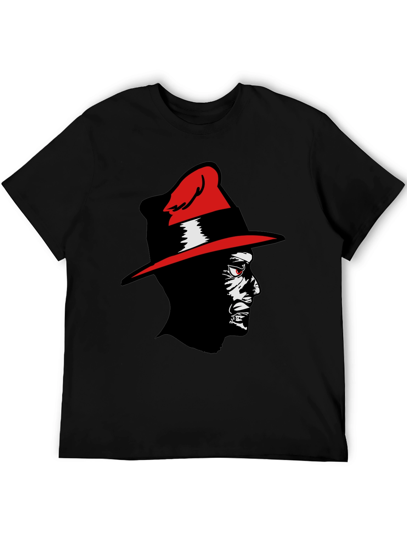 Black Red-Hat Man Graphic Tee view 5