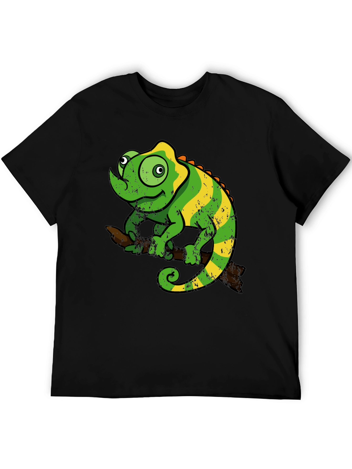 Black Chameleon Graphic Tee - Fun Reptile T-Shirt view 5