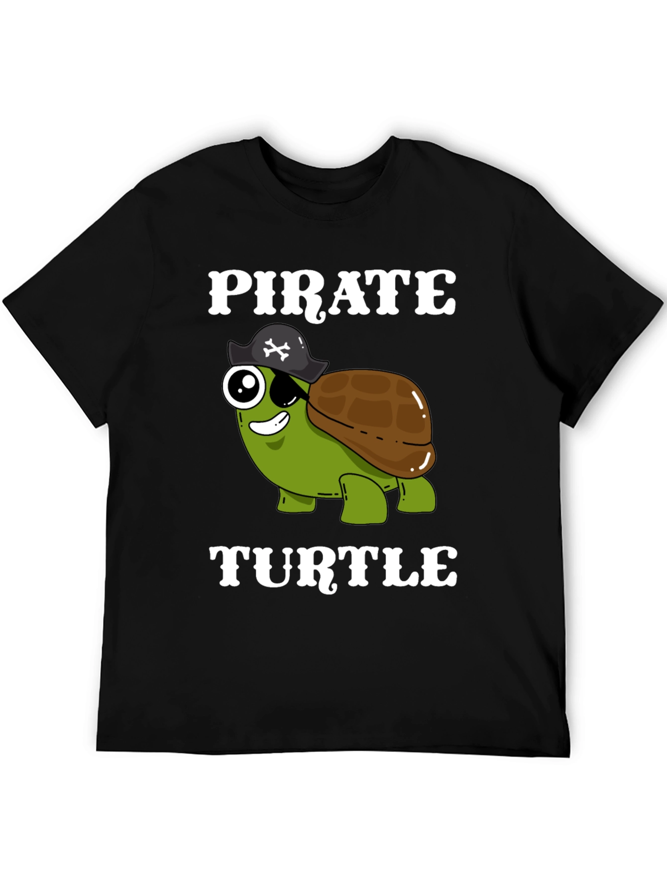 Black Pirate Turtle T-Shirt - Funny Cartoon Tee view 5