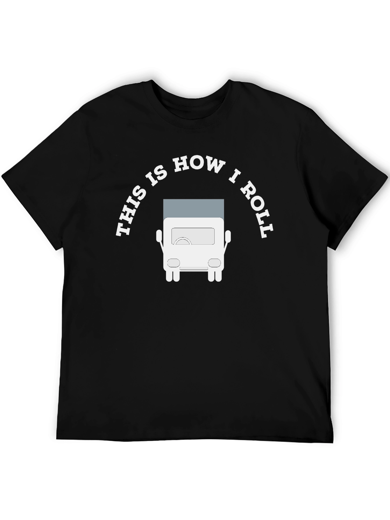Black This is How I Roll Trucker T-Shirt view 5