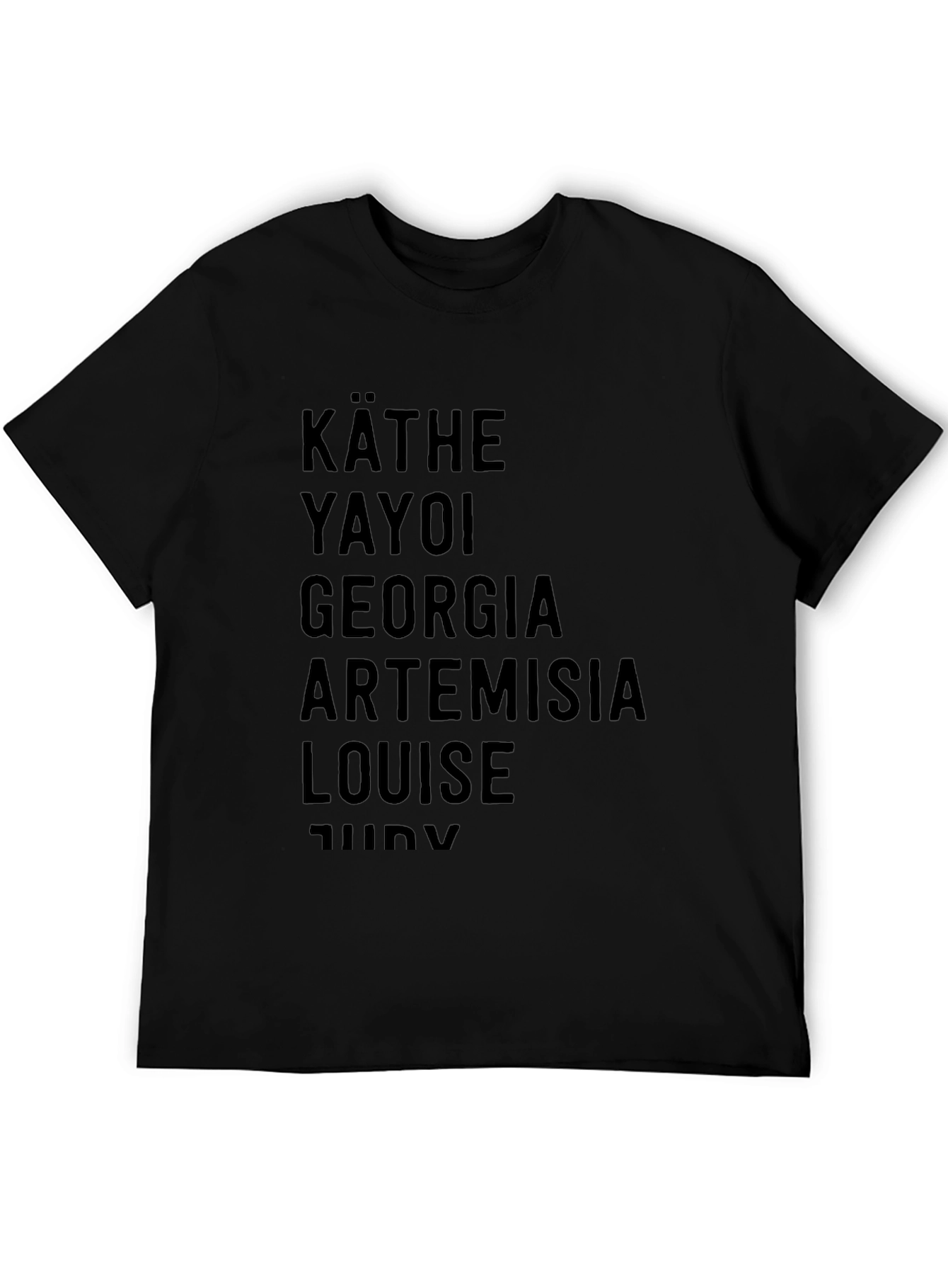Black Women Artist Names T-Shirt Black view 5