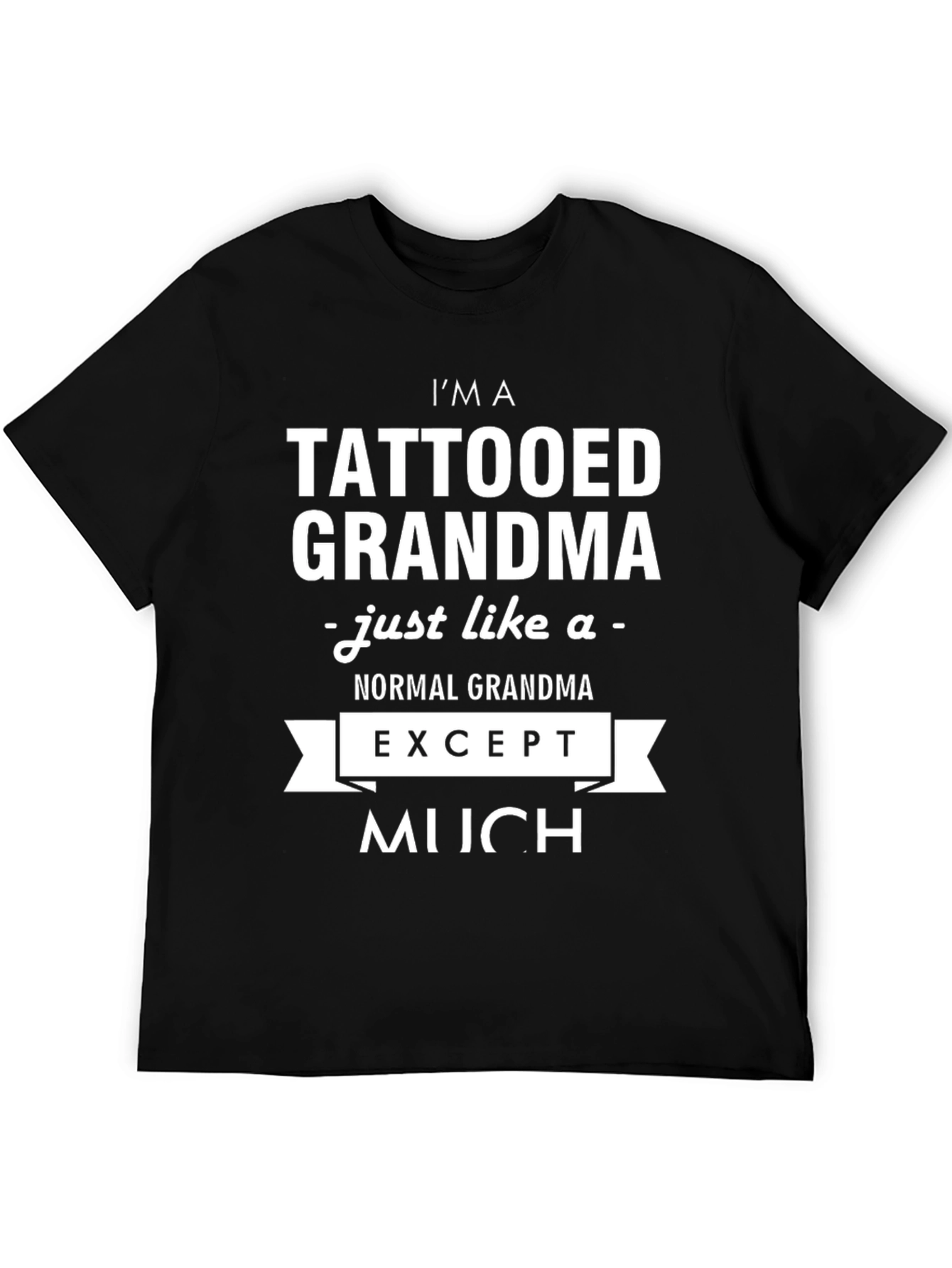 Black Tattooed Grandma Graphic Novelty T-Shirt view 5