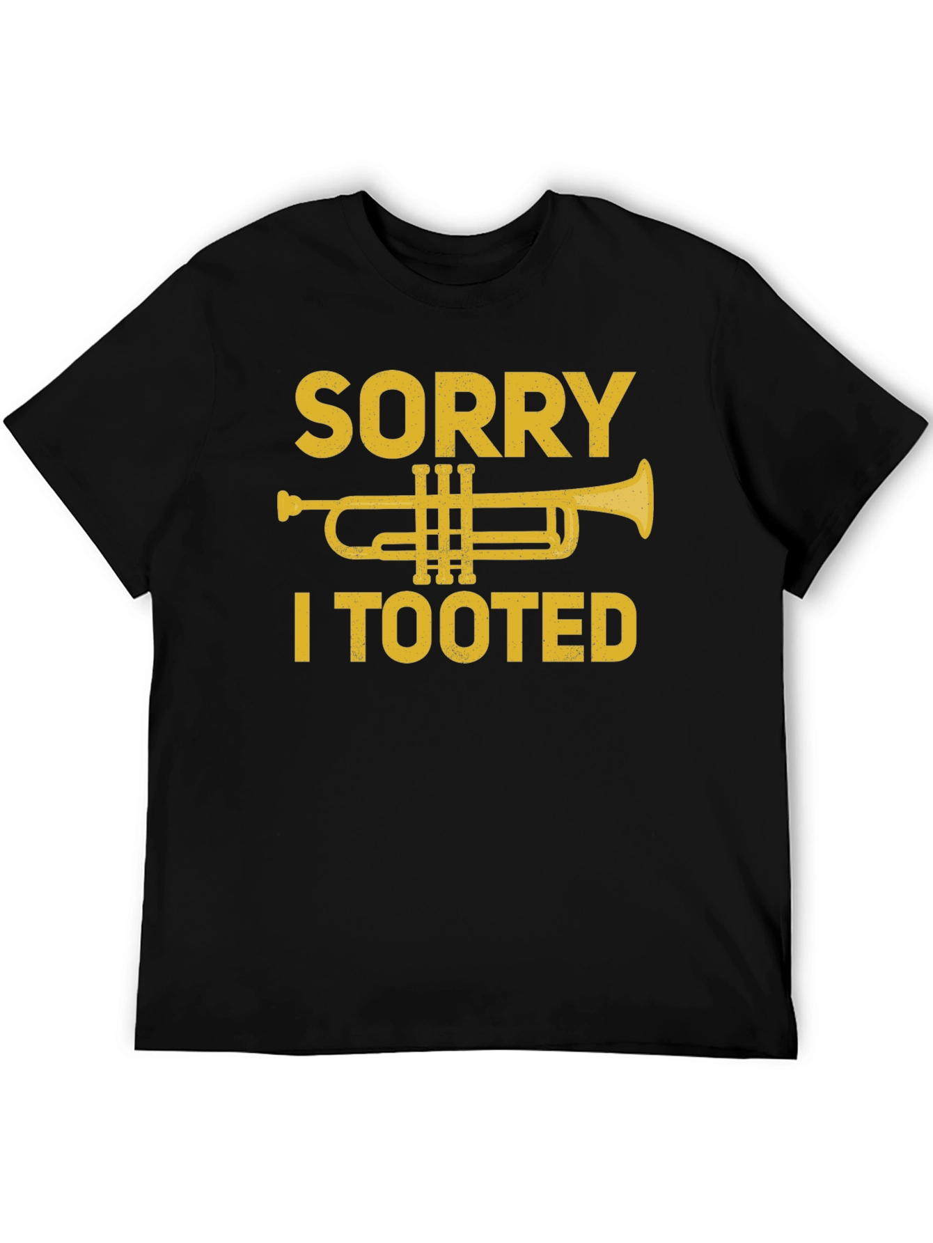 Black Sorry I Tooted Trumpet T-Shirt - Funny Music Tee view 5