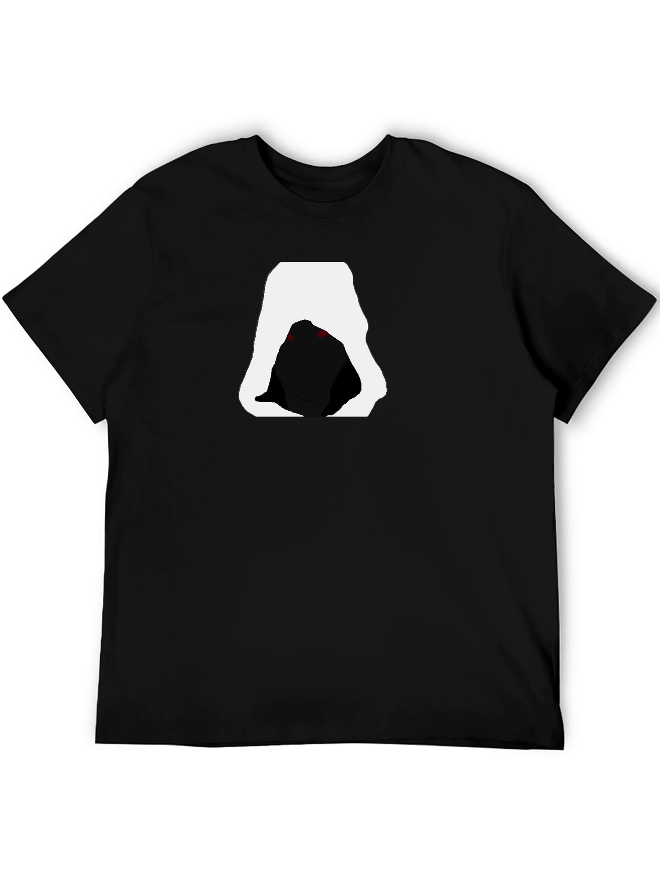 Black Hooded Figure Graphic Tee - Men's Black T-Shirt view 5