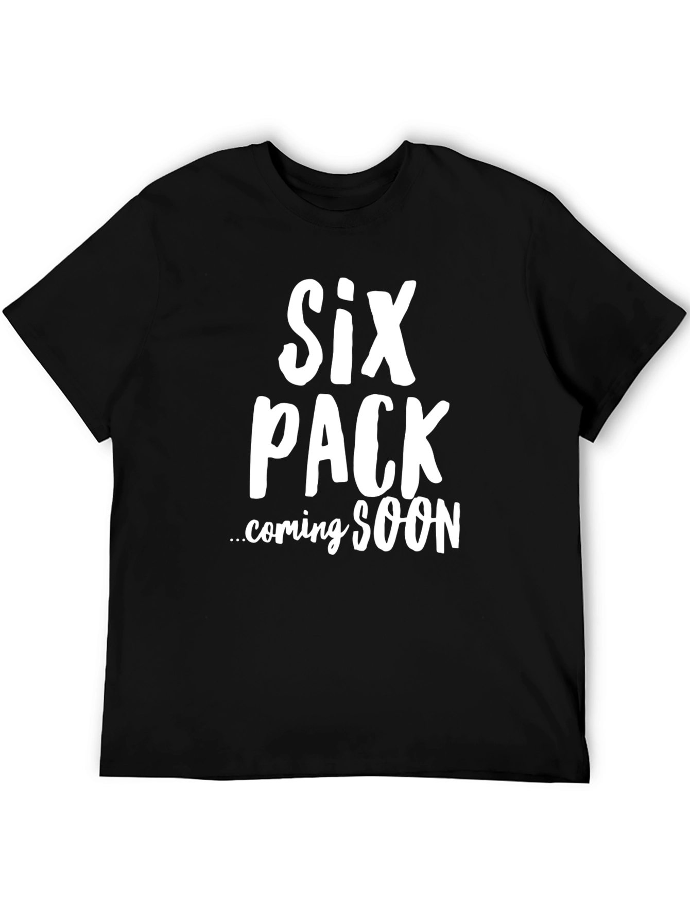 Black Six Pack Coming Soon Funny T-Shirt view 5
