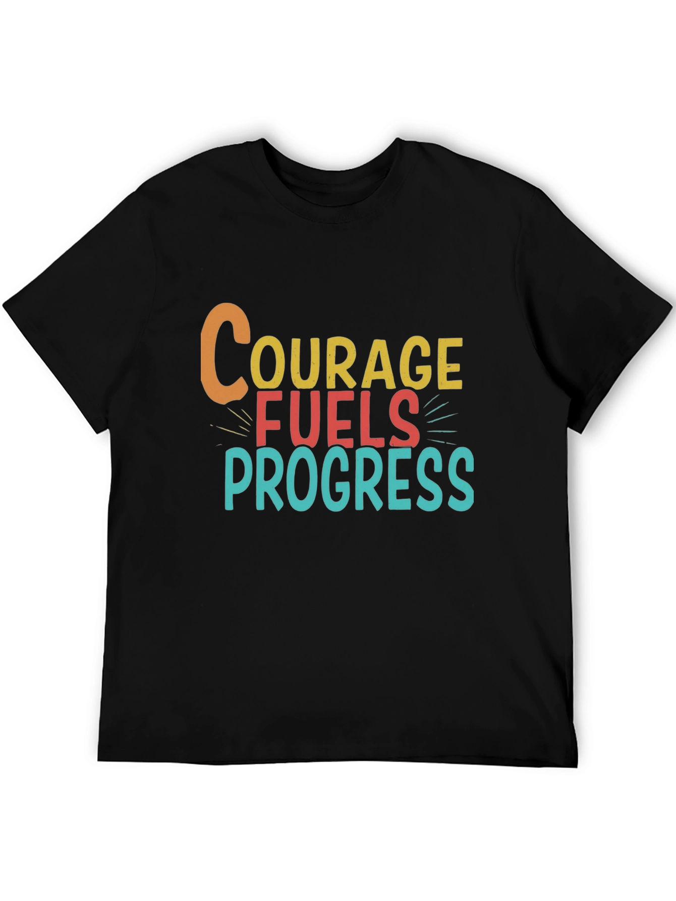 Black Courage Fuels Progress Graphic Tee view 5