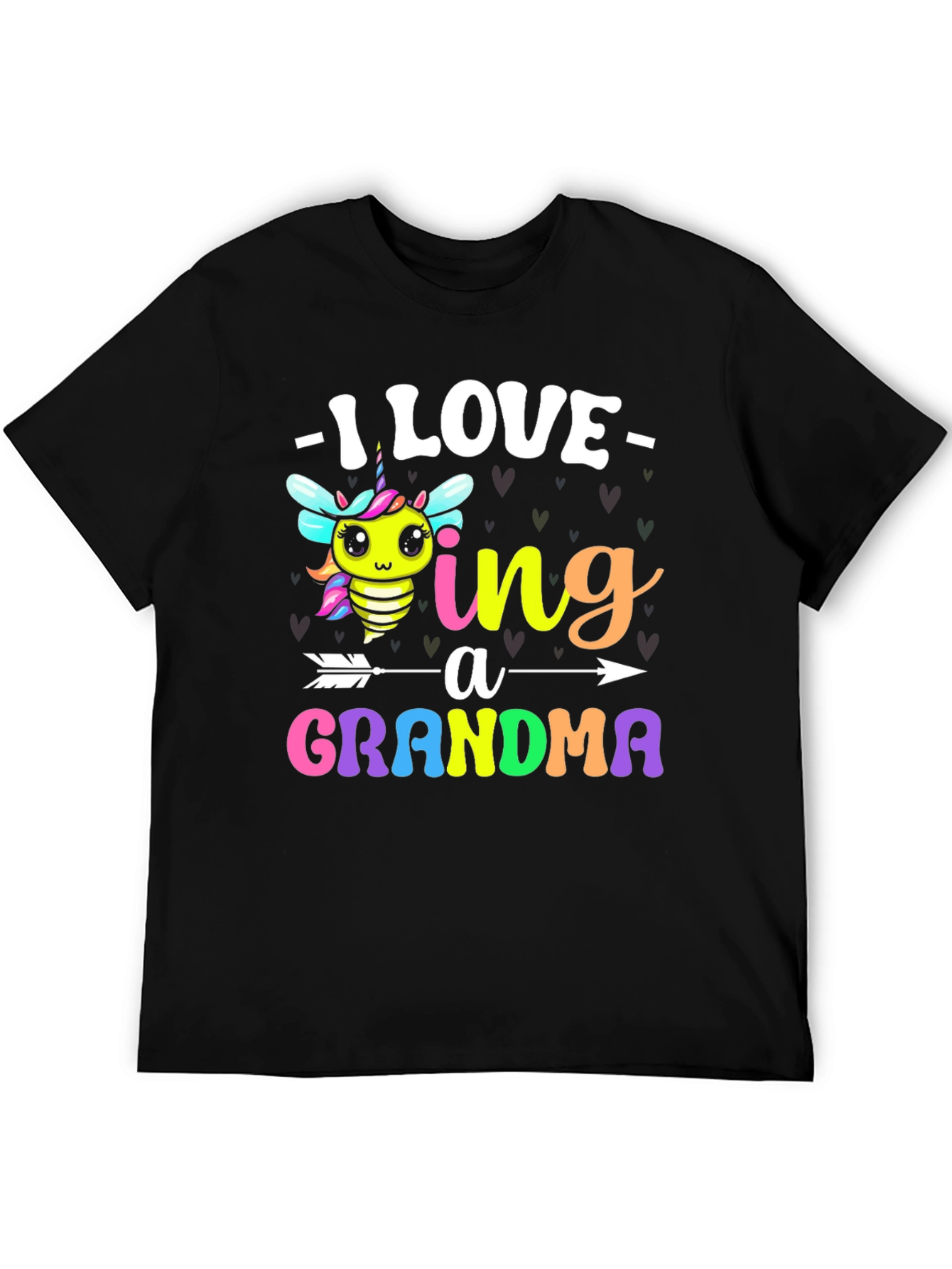 Black I Love Being a Grandma T-Shirt view 5