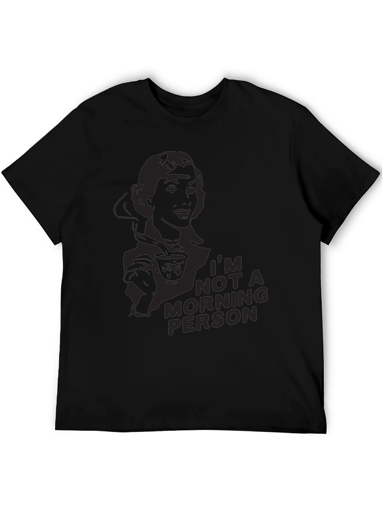 Black I'm Not A Morning Person Graphic T-Shirt view 5