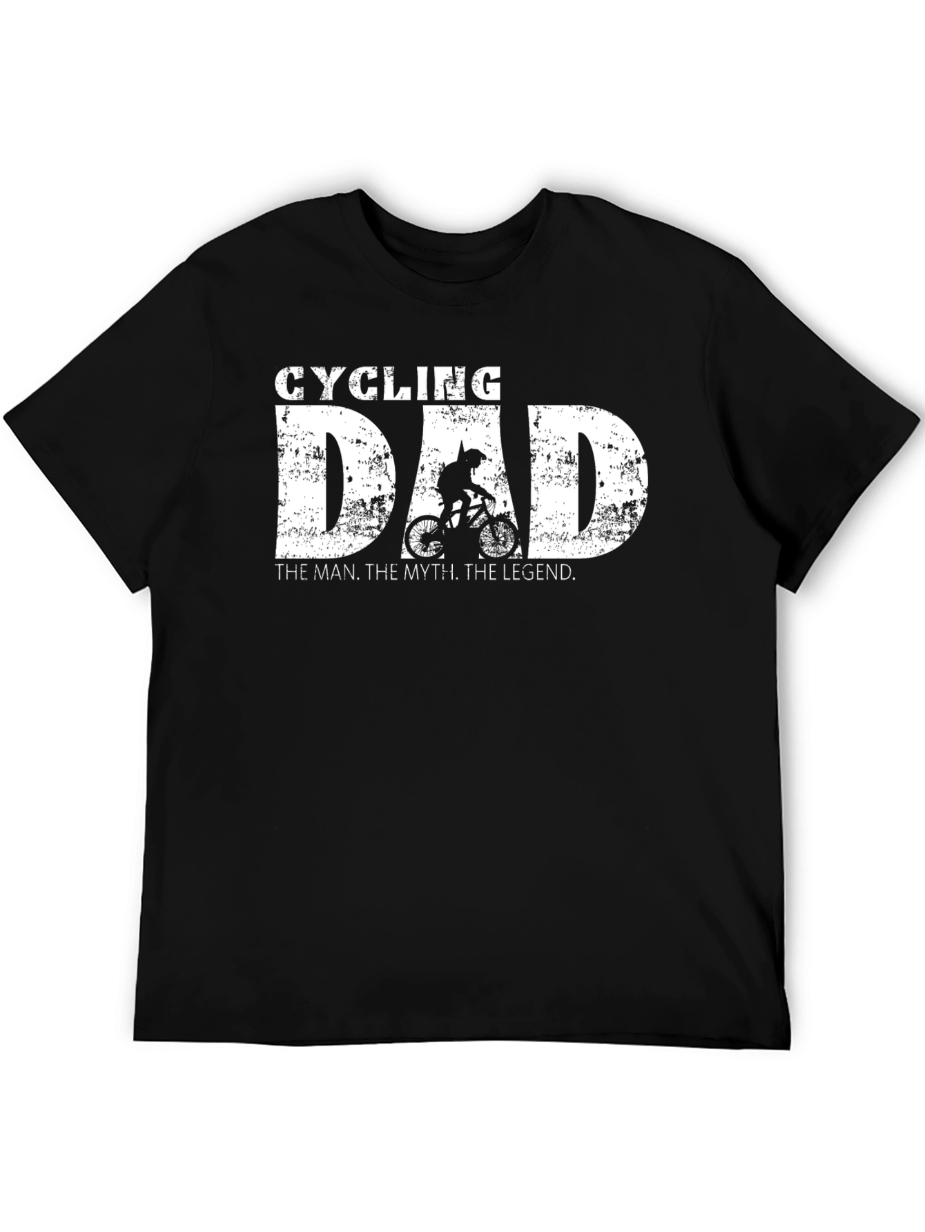 Black Cycling Dad T-Shirt: The Man, The Myth, The Legend view 5
