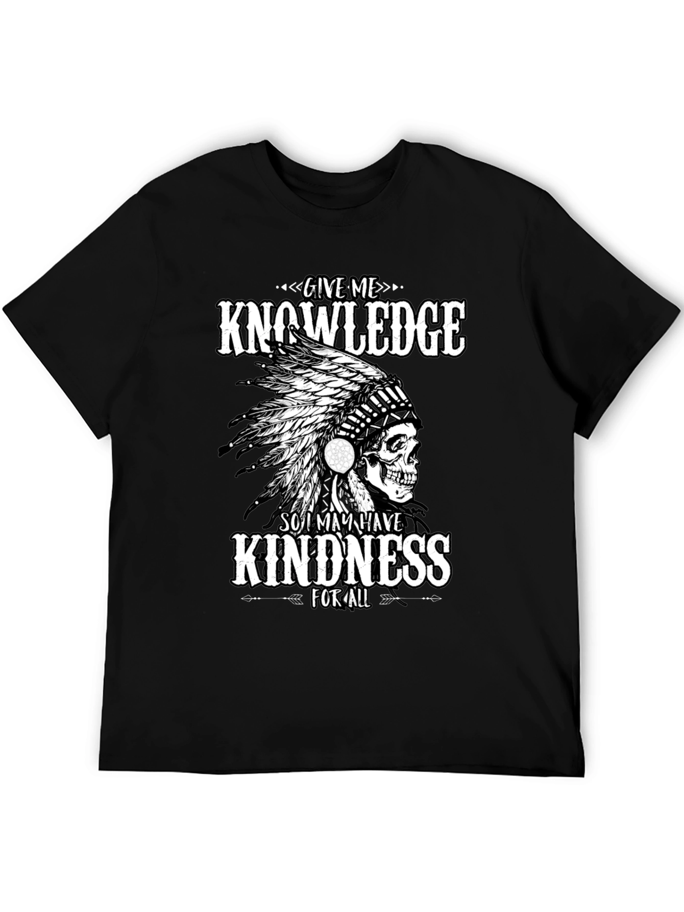 Black Knowledge & Kindness Graphic T-Shirt view 5