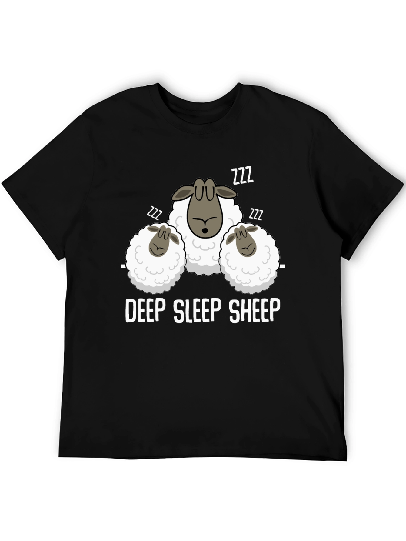 Black Deep Sleep Sheep T-Shirt -  Comfy & Fun view 5