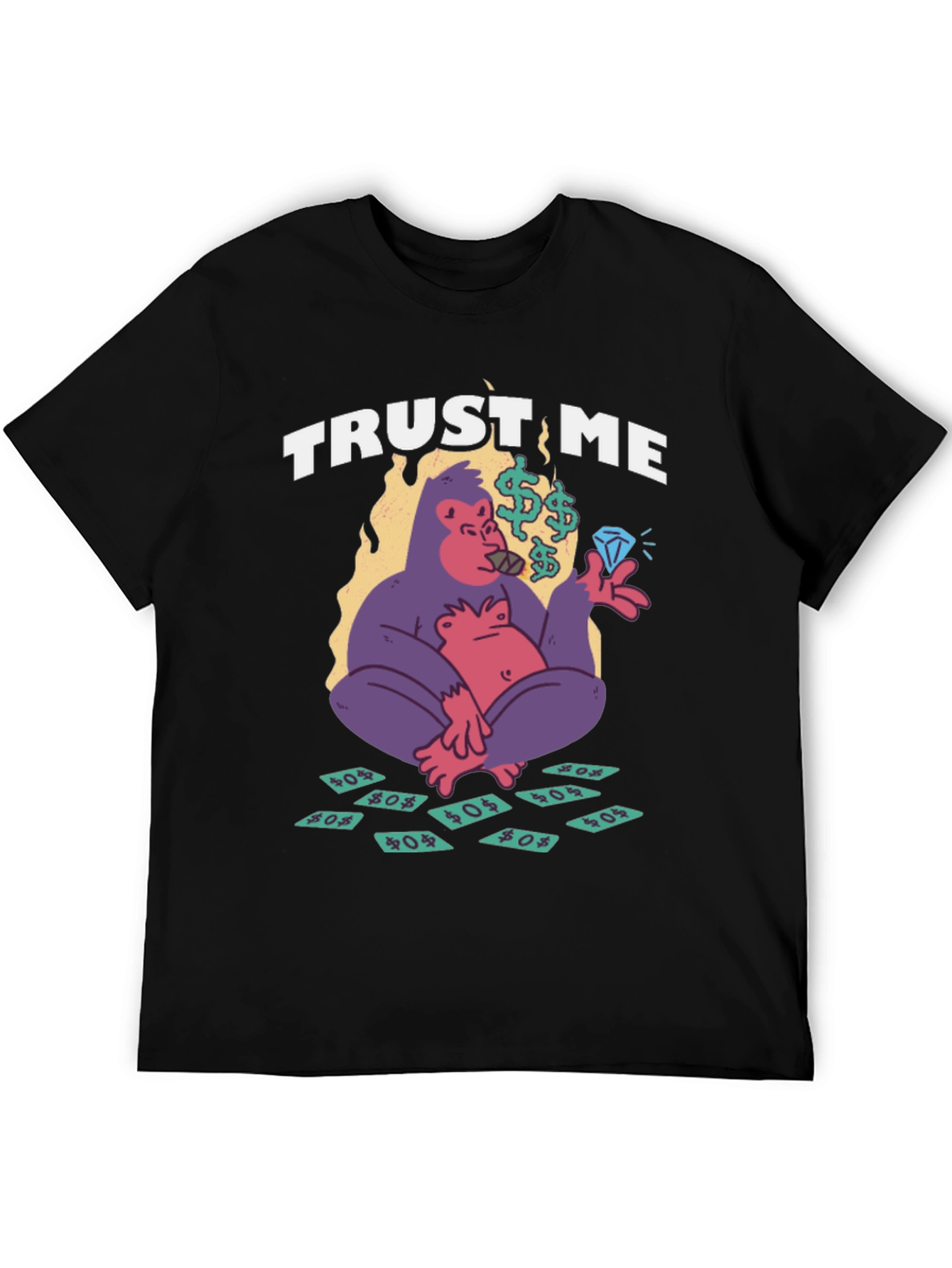 Black Trust Me Gorilla Graphic Tee view 5