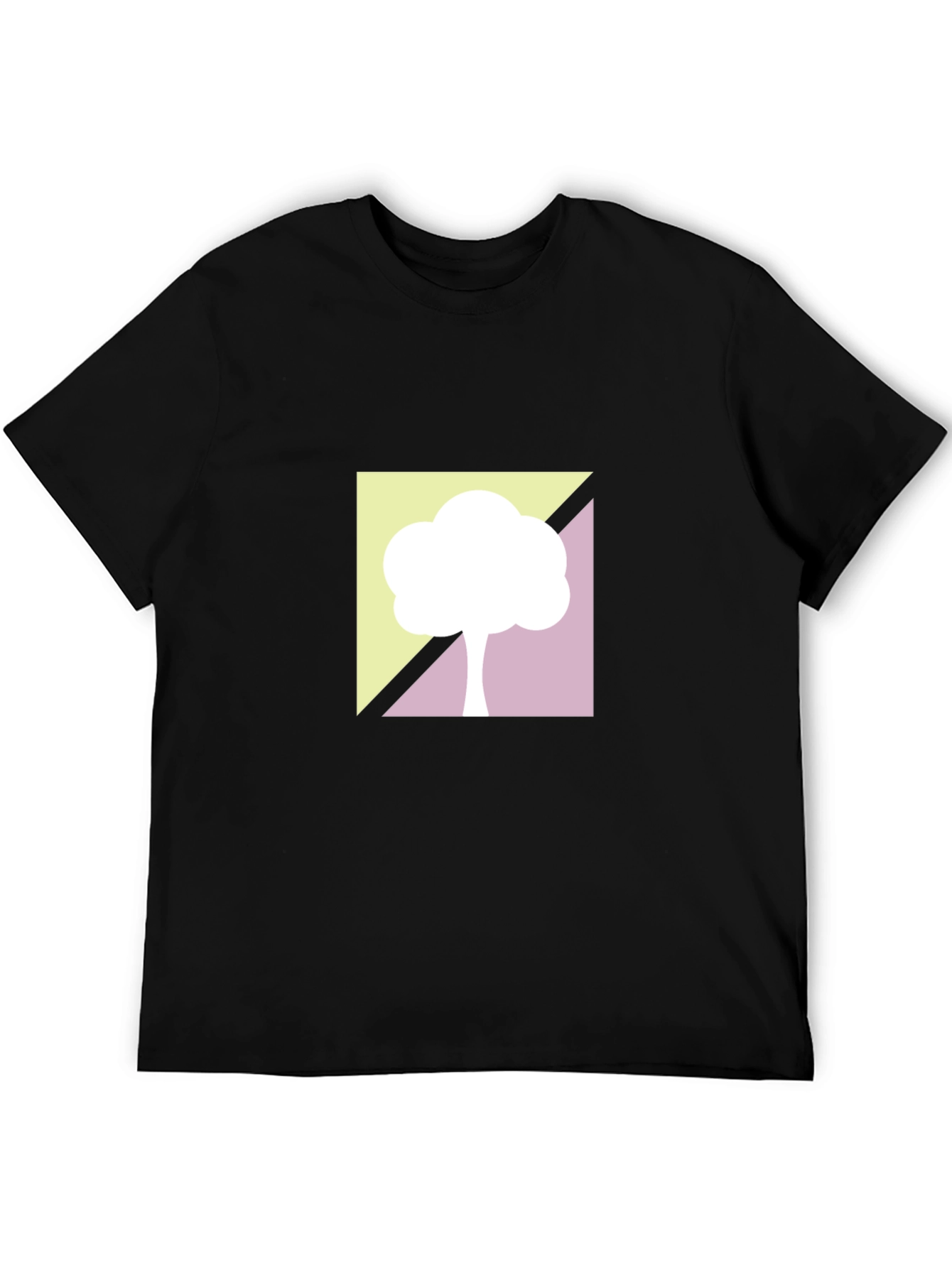 Black Abstract Tree Graphic Tee - Modern Style view 5