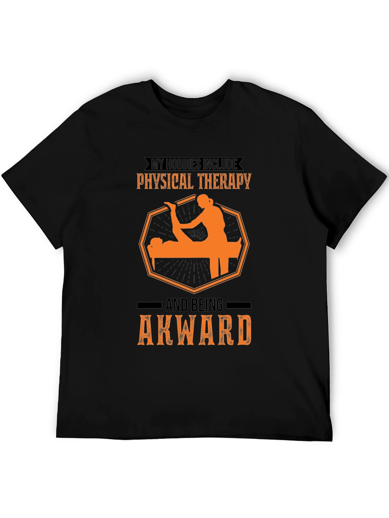Black Physical Therapy & Awkward T-Shirt view 5