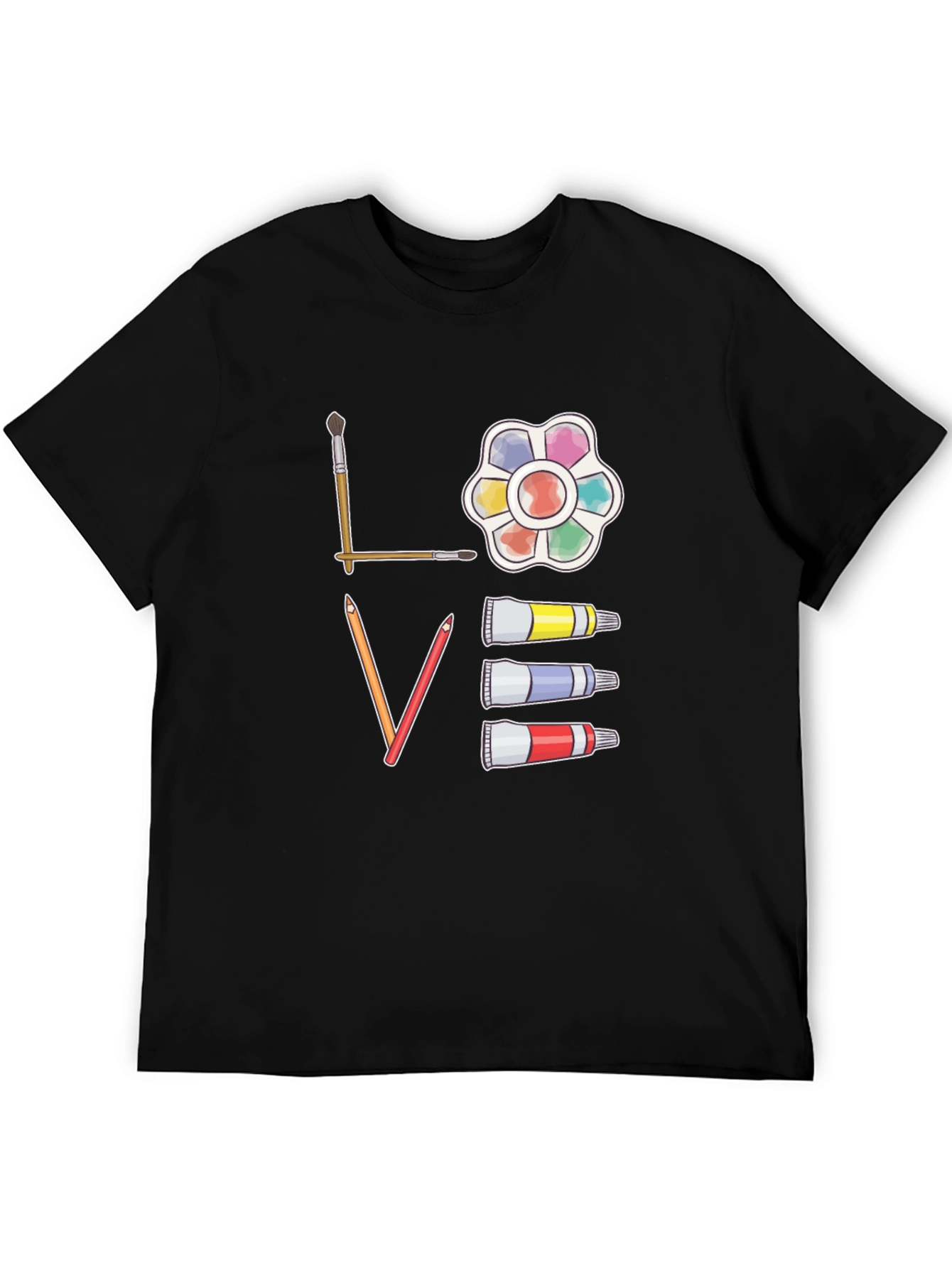 Black Artist "Love" Graphic Tee - Black Cotton view 5