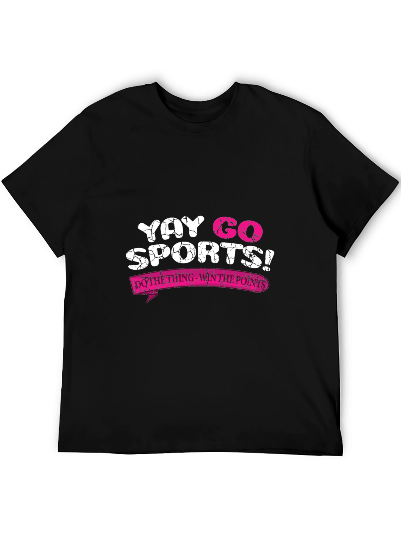 Black Funny Sports T-Shirt - Yay Go Sports! view 5