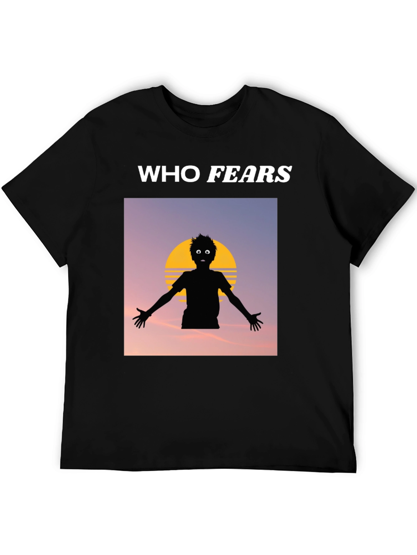 Black Who Fears T-Shirt, Graphic Tee, Cotton Blend view 5