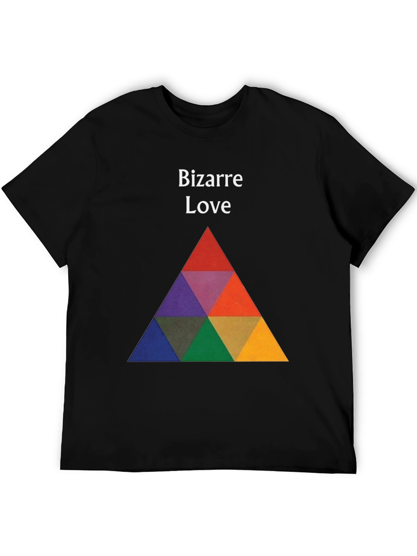 Black Bizarre Love Graphic Tee - Bold Triangle Design view 5