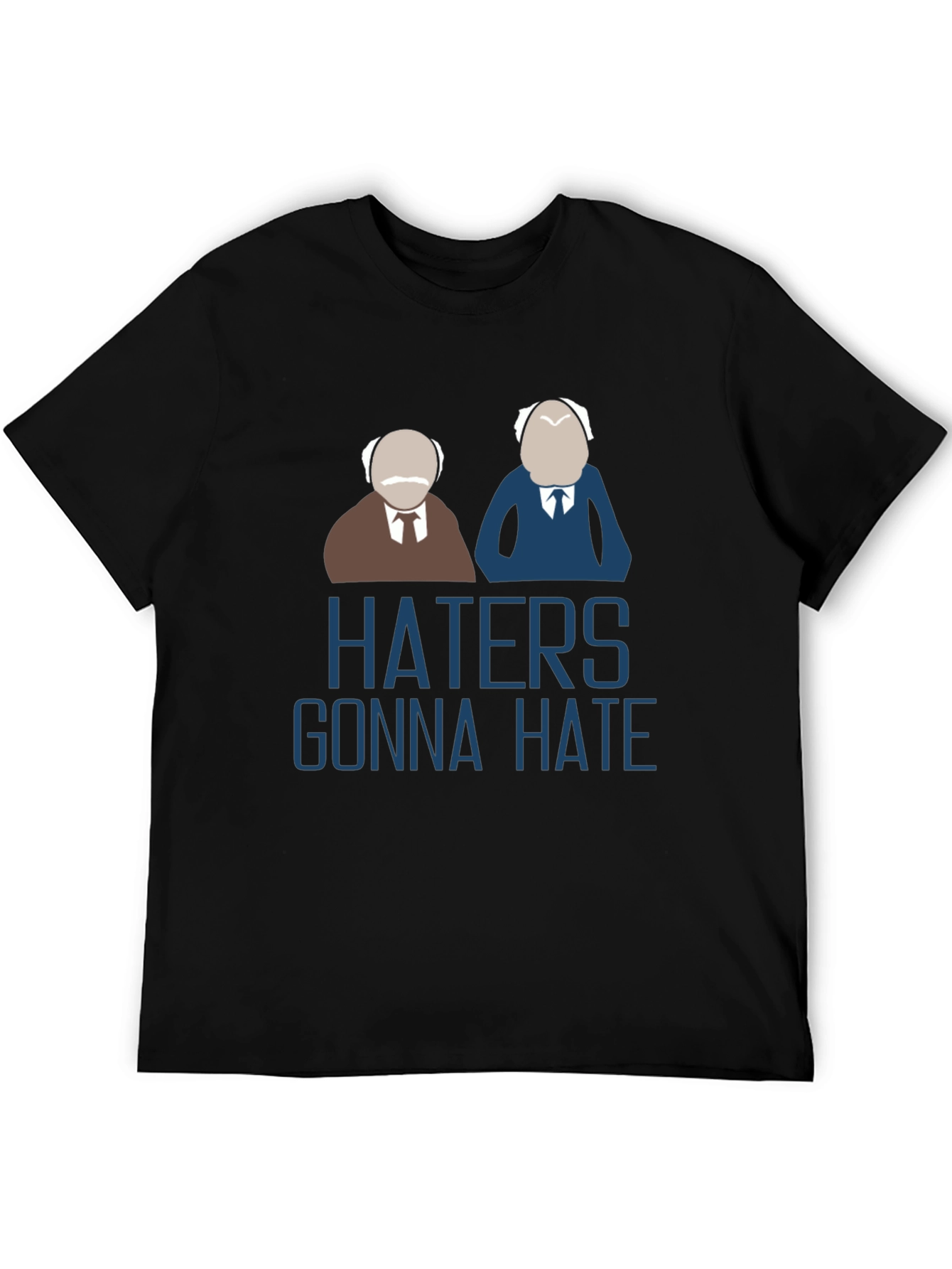 Black Haters Gonna Hate Black T-Shirt view 5