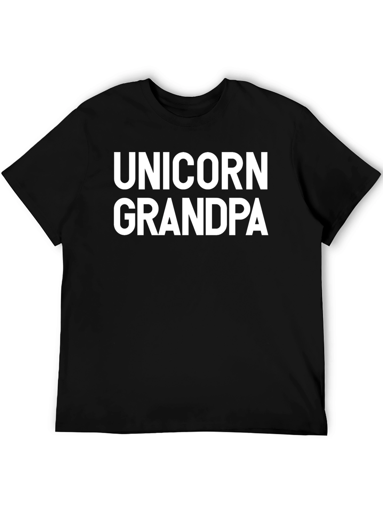 Black Unicorn Grandpa Graphic T-Shirt view 5