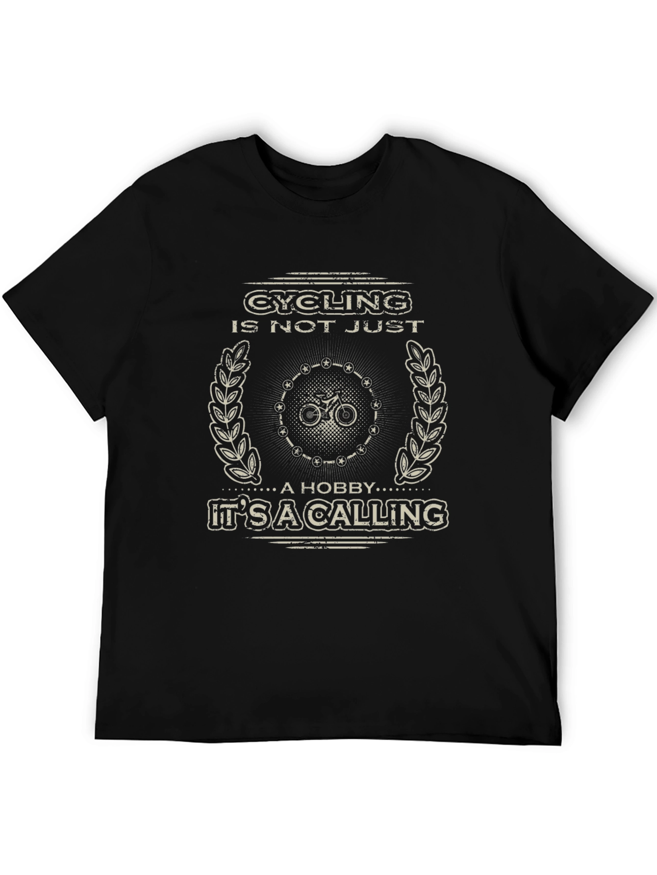 Black Cycling is Not Just a Hobby Black Graphic T-Shirt view 5