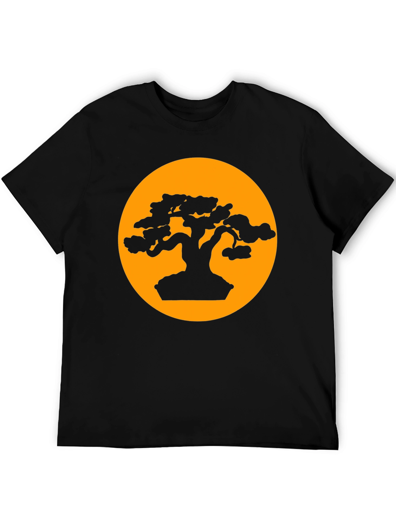 Black Bonsai Tree Silhouette T-Shirt - Artistic Zen Design view 5