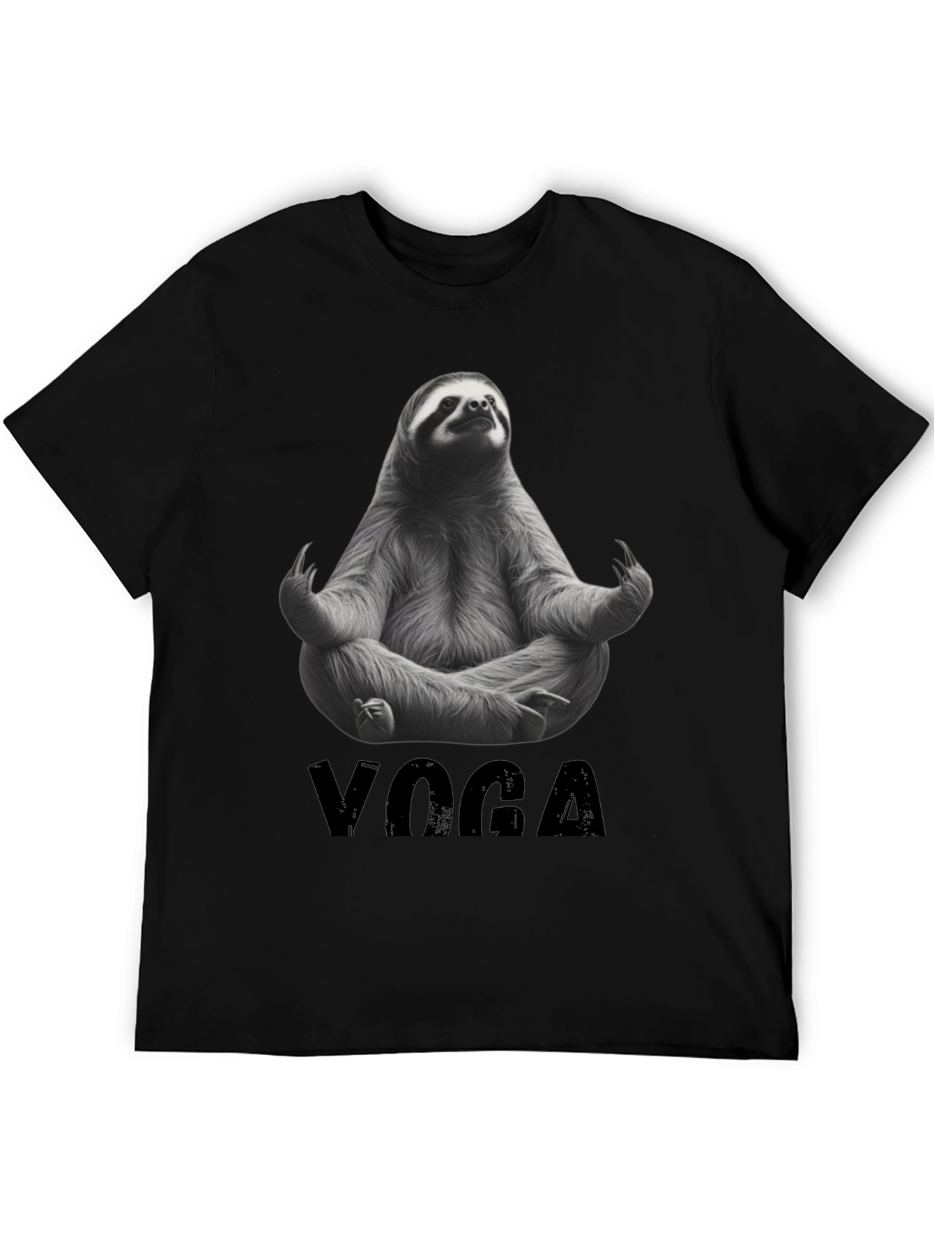 Black Sloth Yoga Graphic Tee - Relax & Unwind view 5